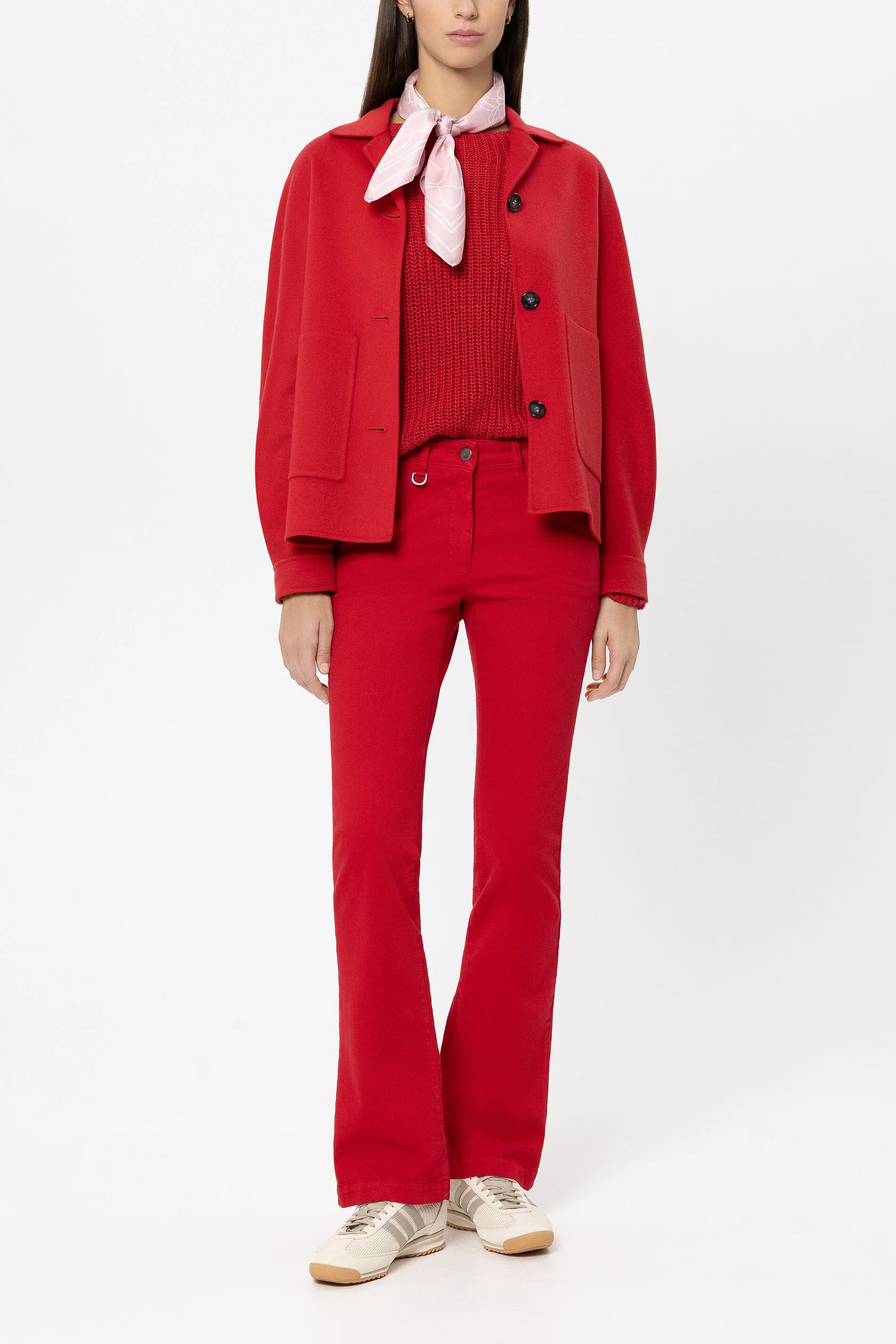 Doubleface-Hemdjacke - cherry red - Standard