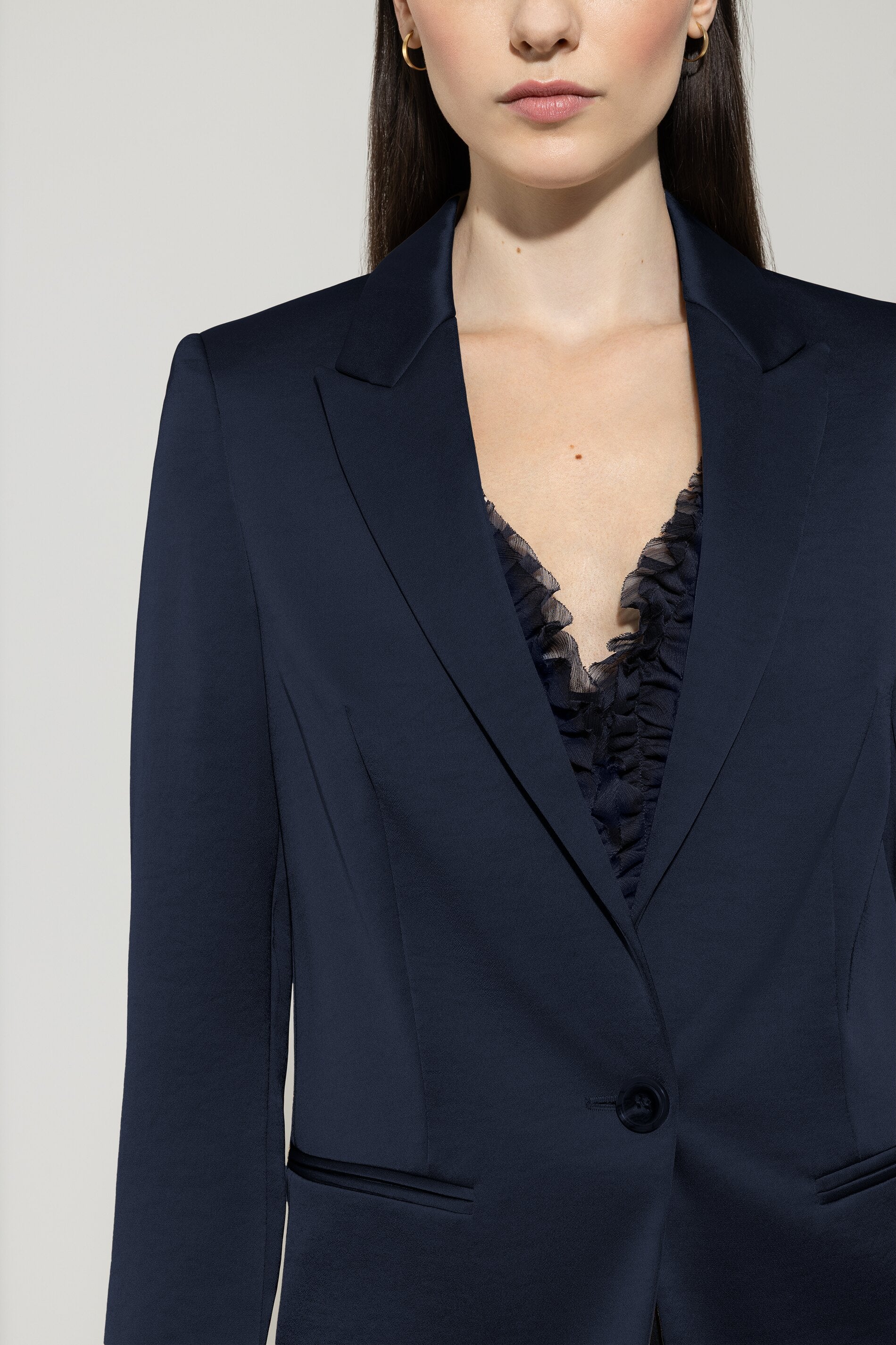 Single-button blazer - dark blue - standard - Image 4