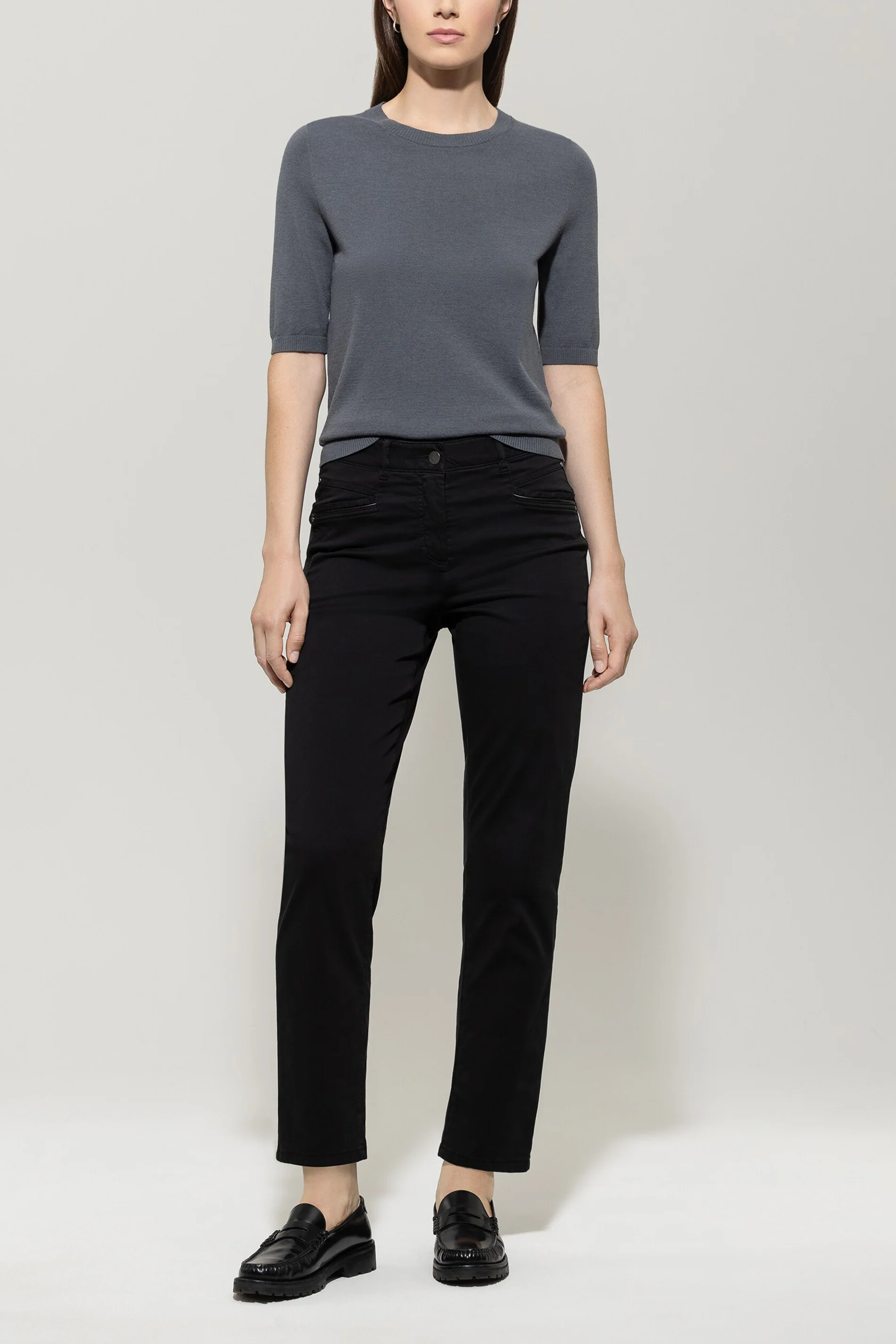 Feinstrick-Pullover - urban grey - Standard