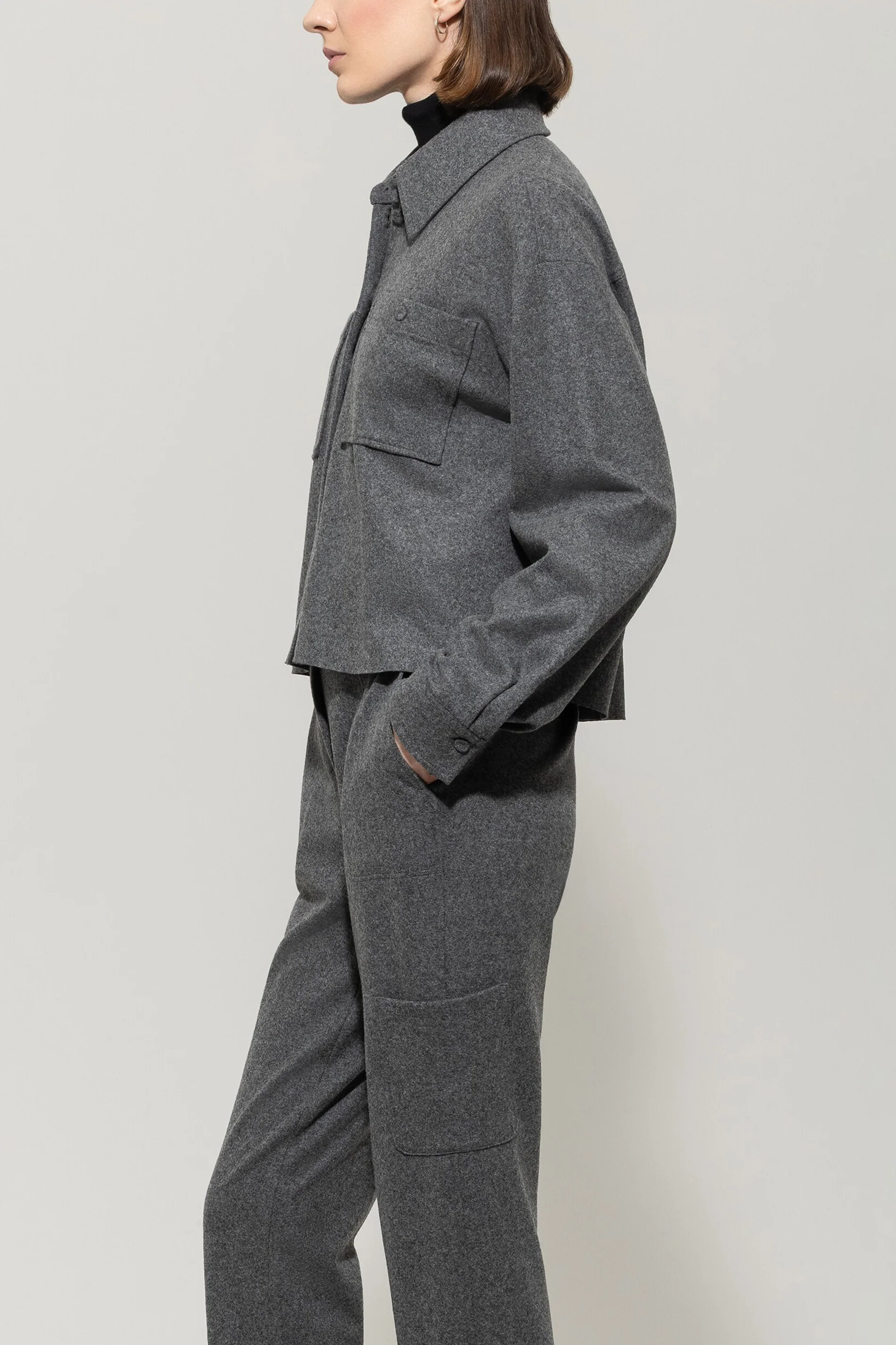Flanell-Hemd - dark grey melange - Standard - Image 2