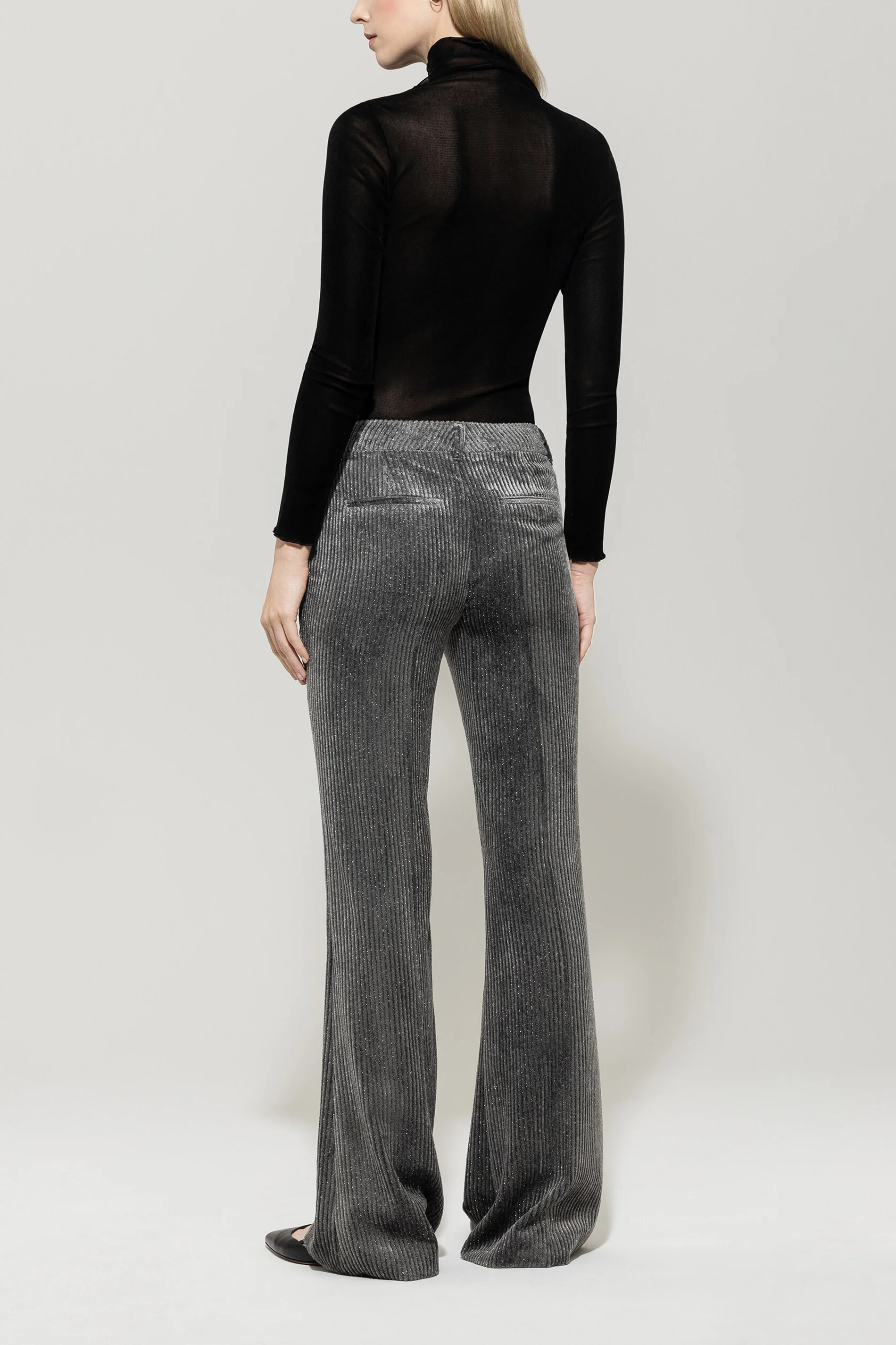 Flared-Glitzer-Cord-Pants - urban grey - Standard - Image 3
