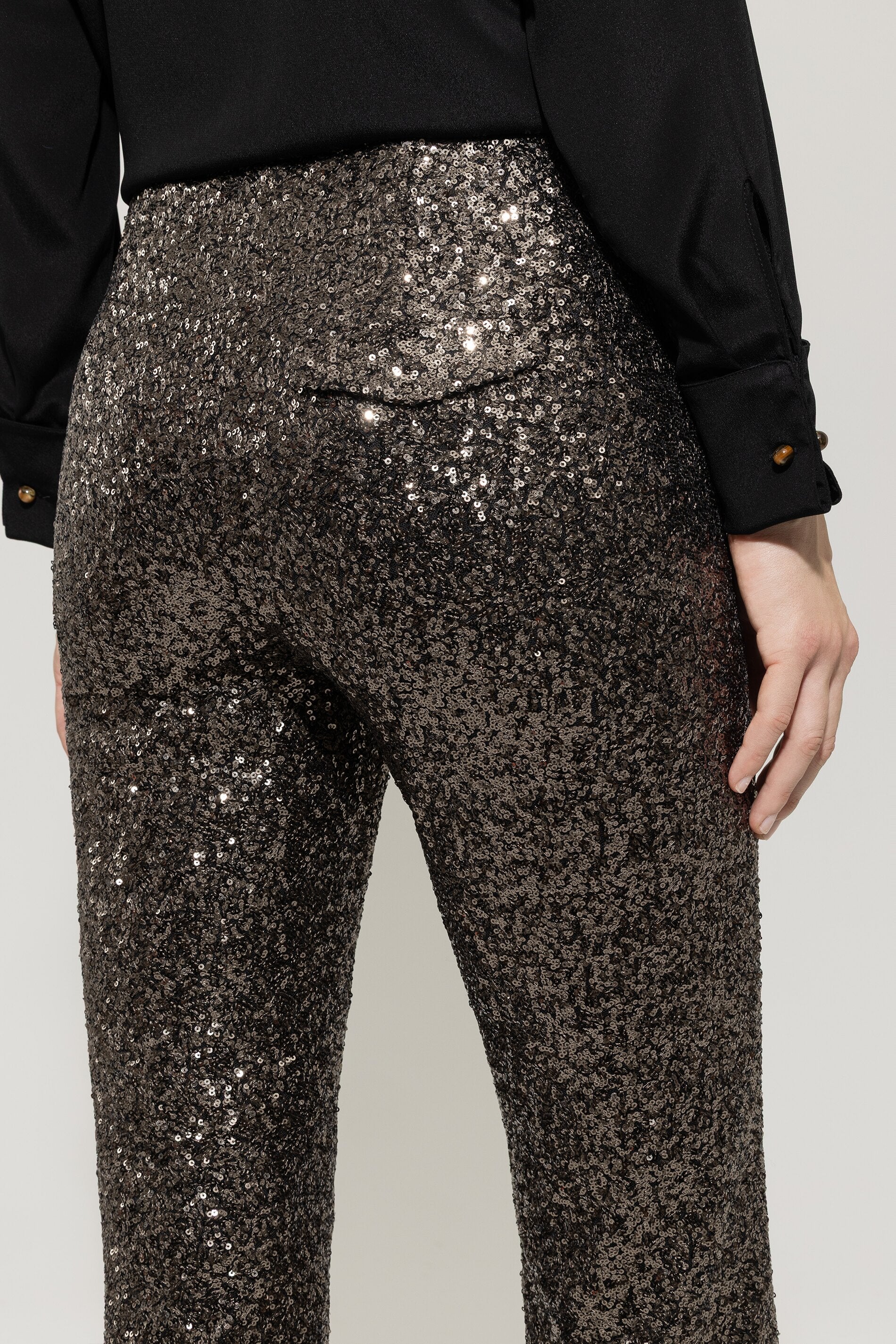 Flared-Pants mit Pailletten - urban grey - Standard - Image 4