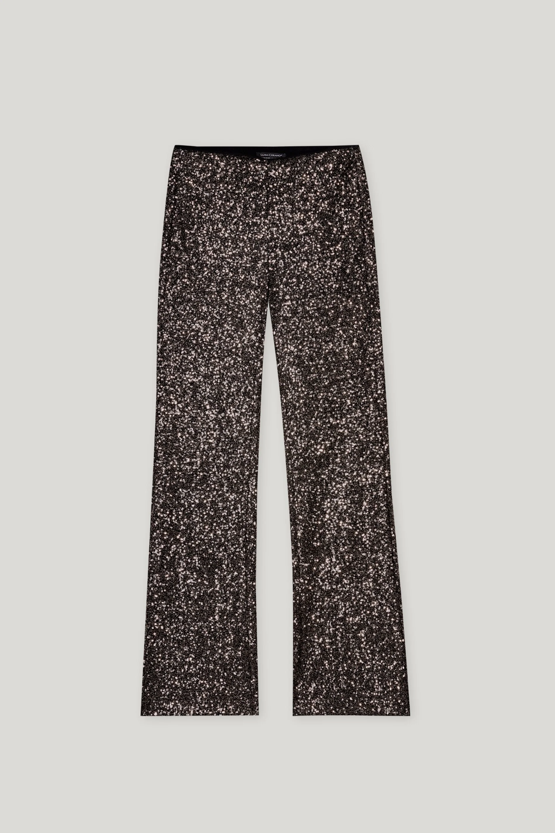 Flared-Pants mit Pailletten - urban grey - Standard - Image 5