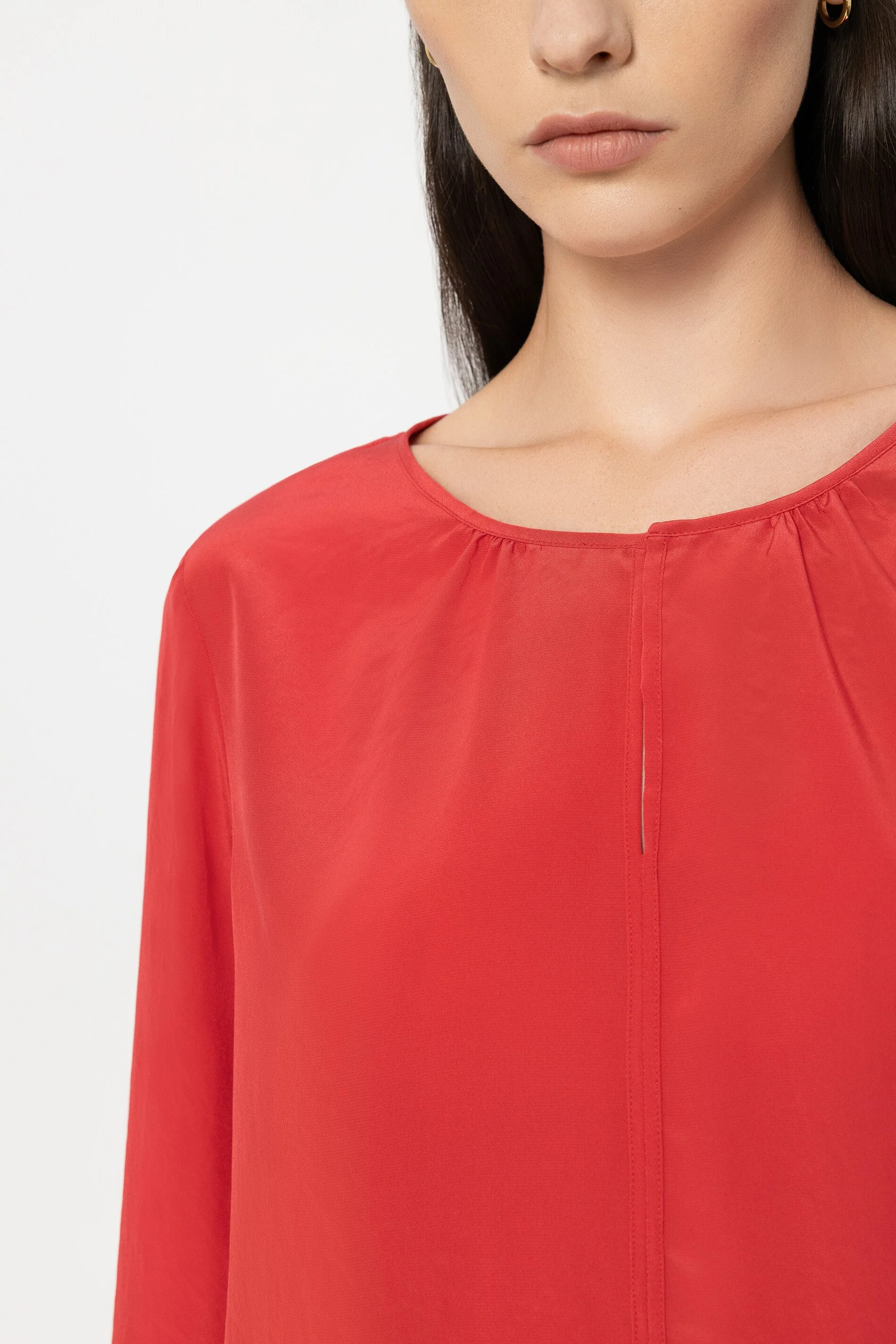 Fließendes Blusenshirt - cherry red - Standard - Image 4