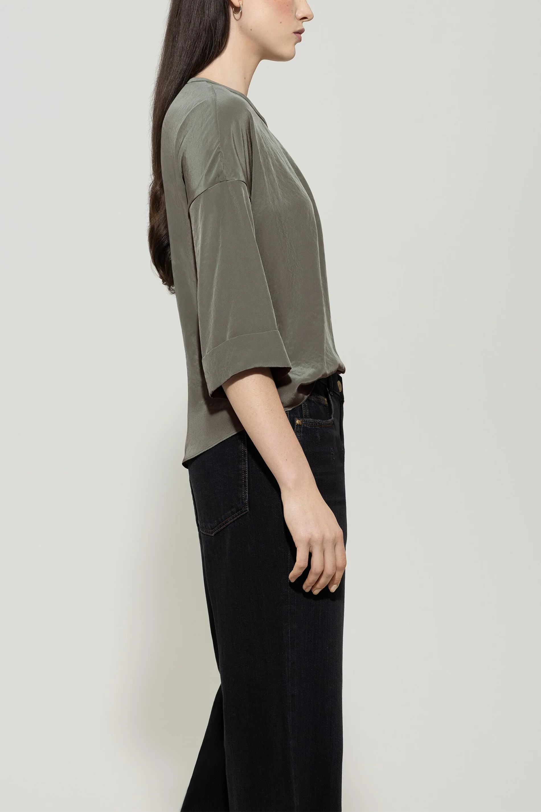 Fließendes Blusenshirt - cool khaki - Standard - Image 2
