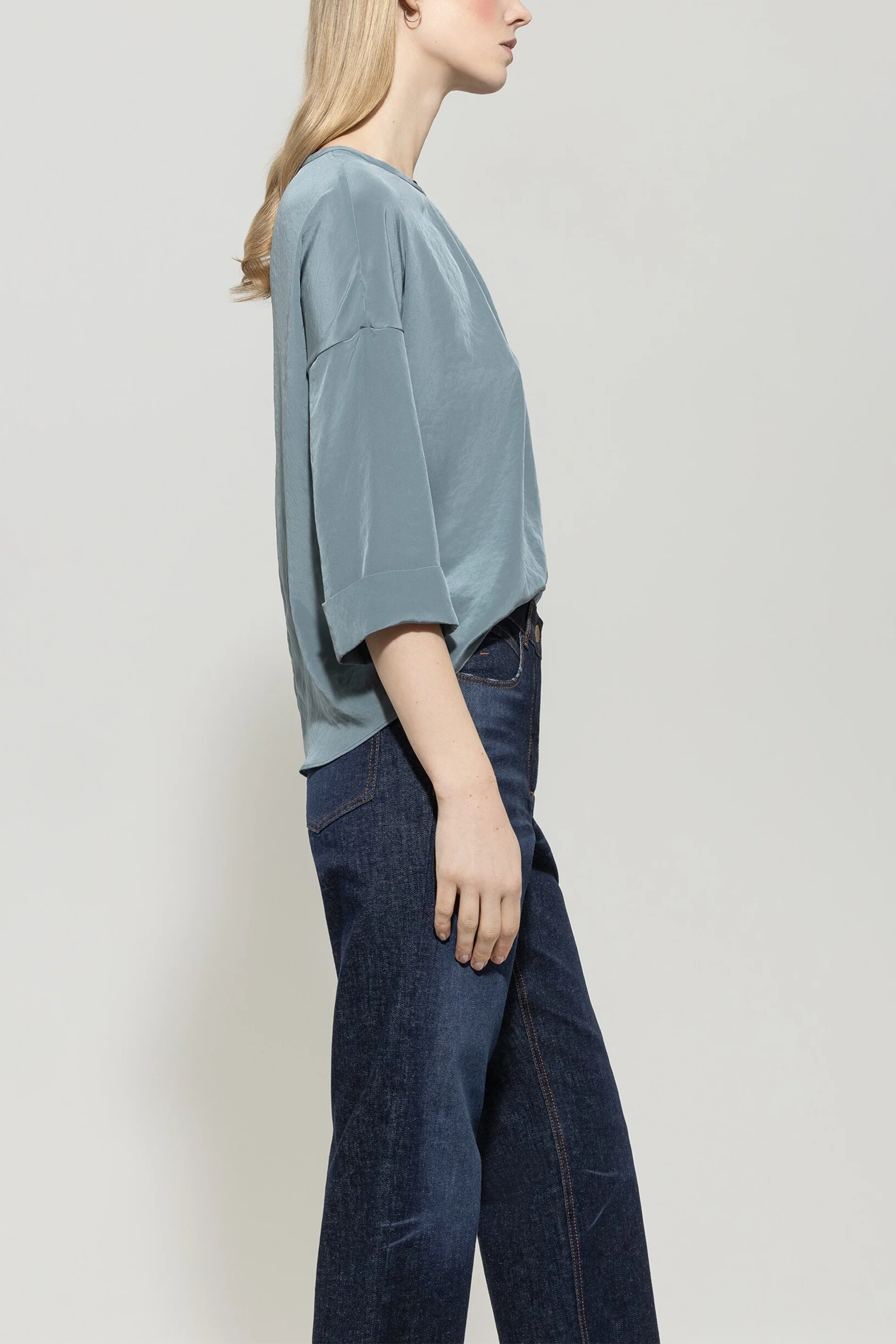 Fließendes Blusenshirt - greyish blue - Standard - Image 2
