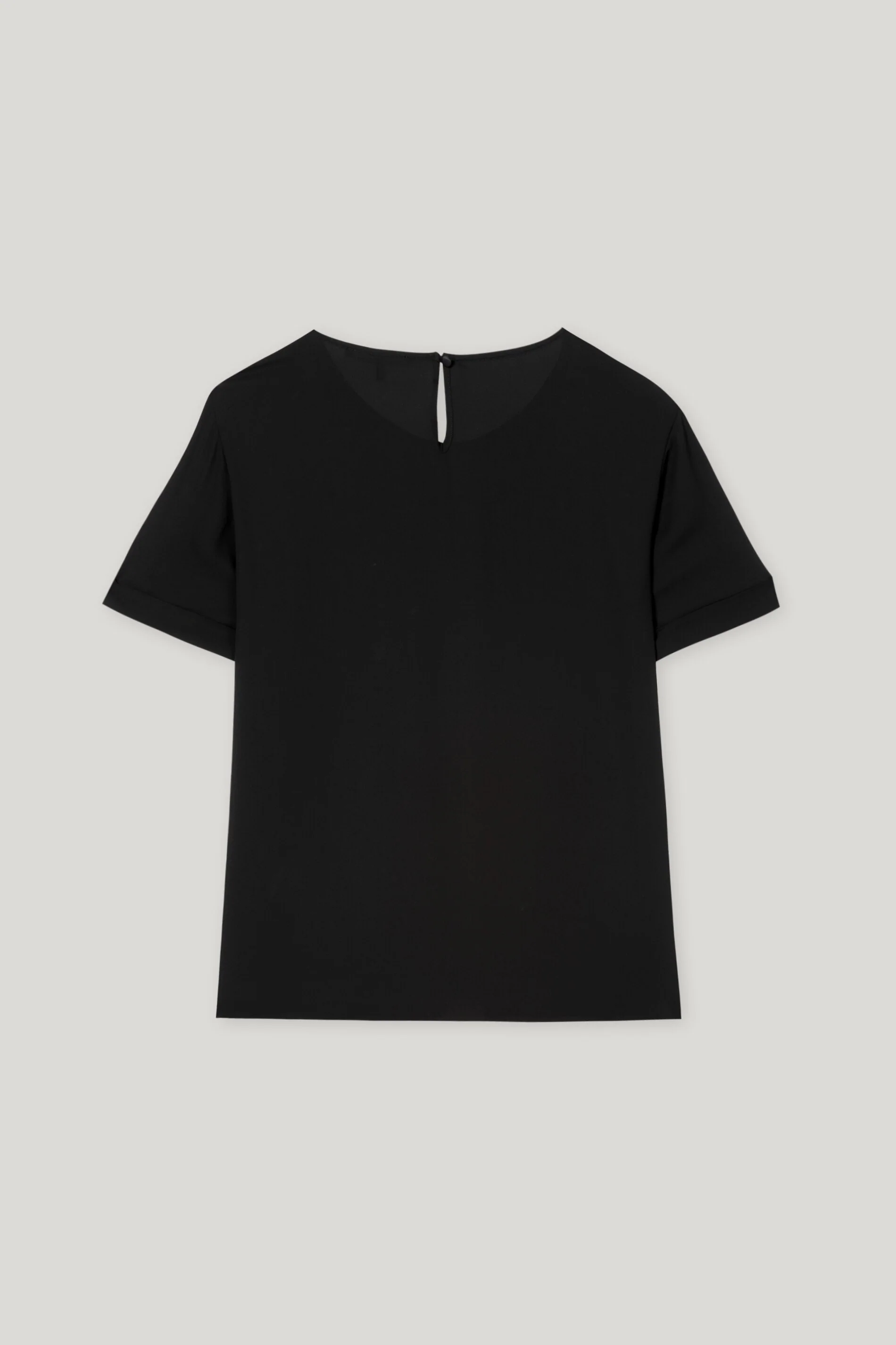 Fließendes Kurzarm-Blusenshirt - black - Standard - Image 6