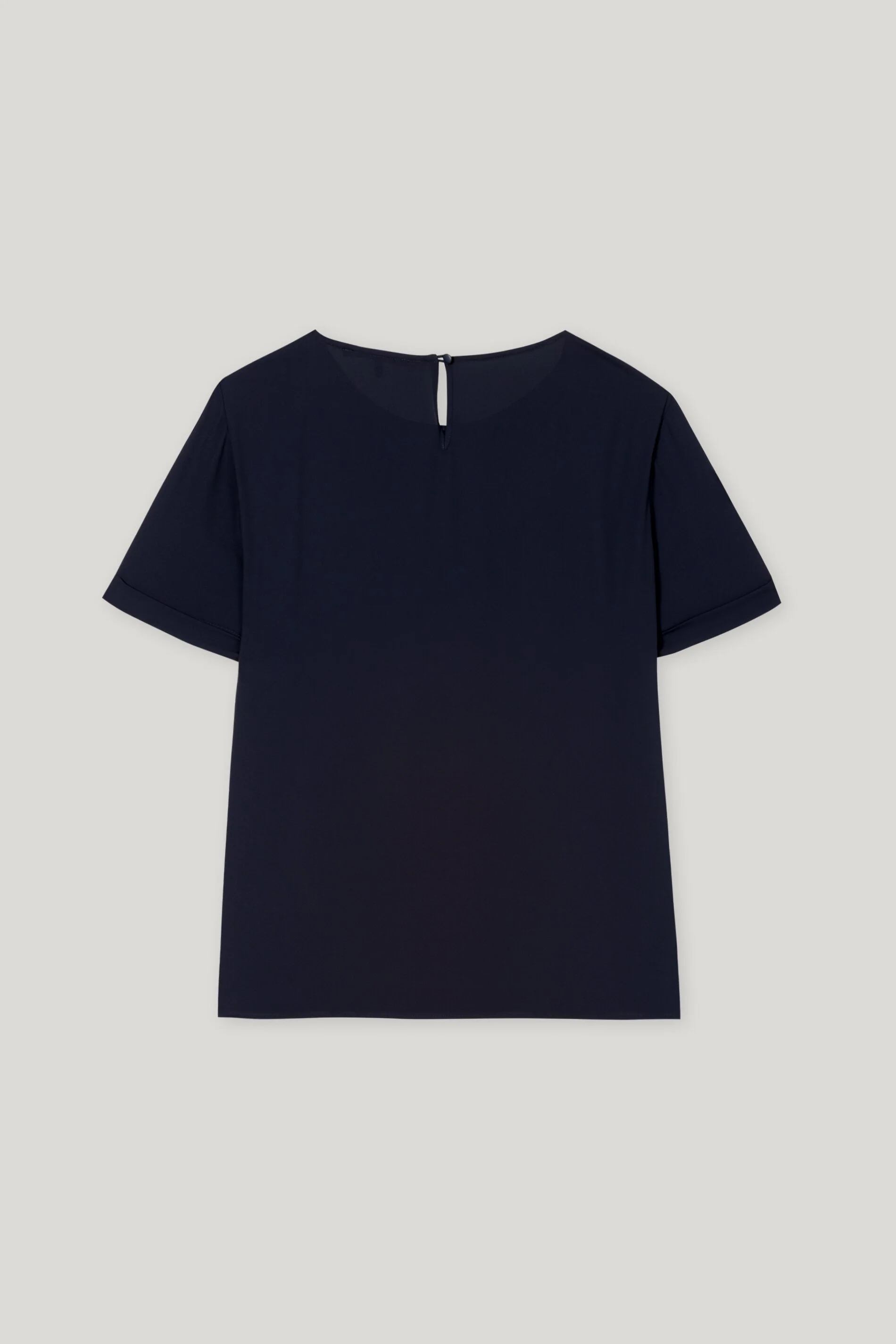 Fließendes Kurzarm-Blusenshirt - dark navy - Standard - Image 6