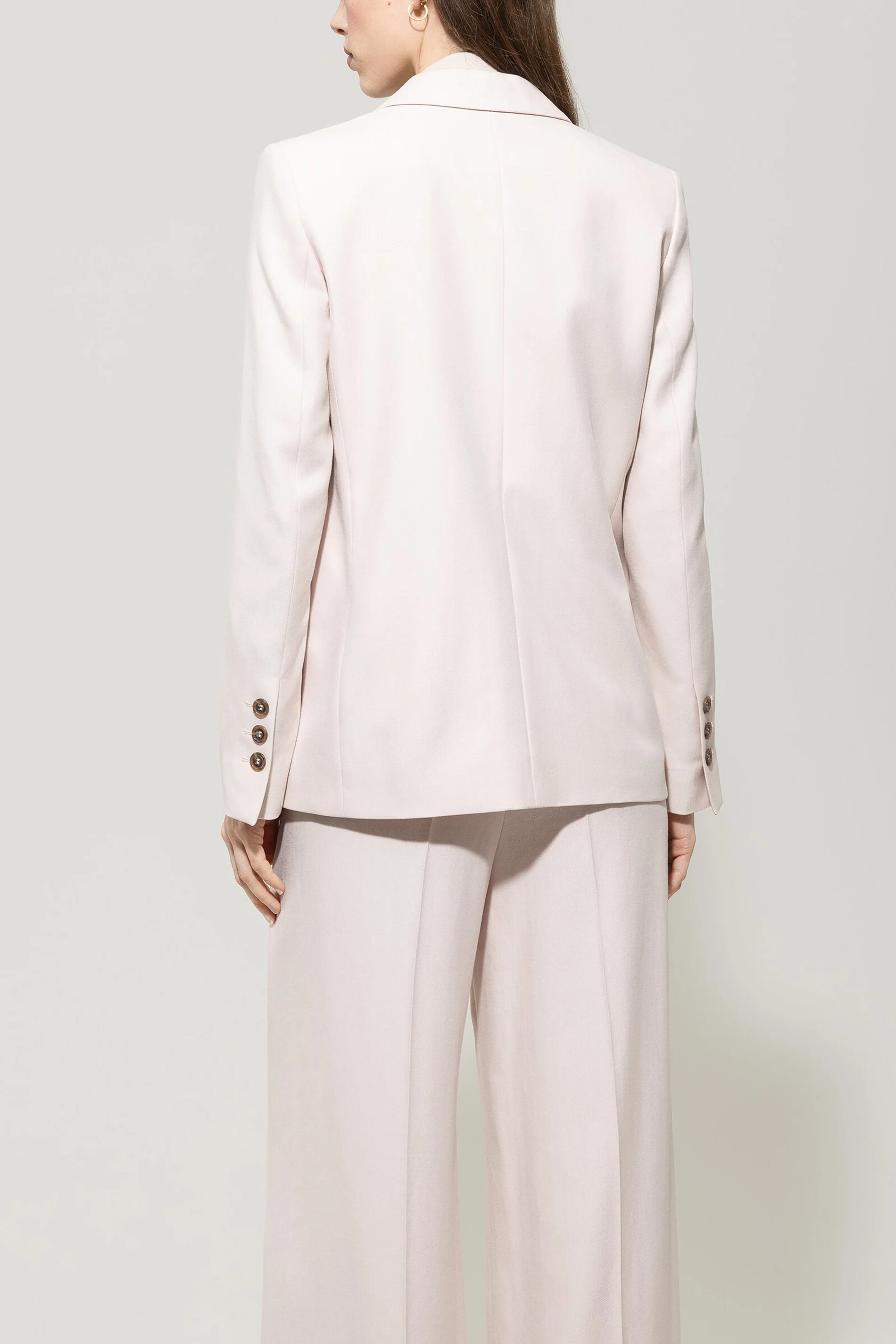 Gabardine-Ein-Knopf-Blazer - creamy powder - Standard - Image 3