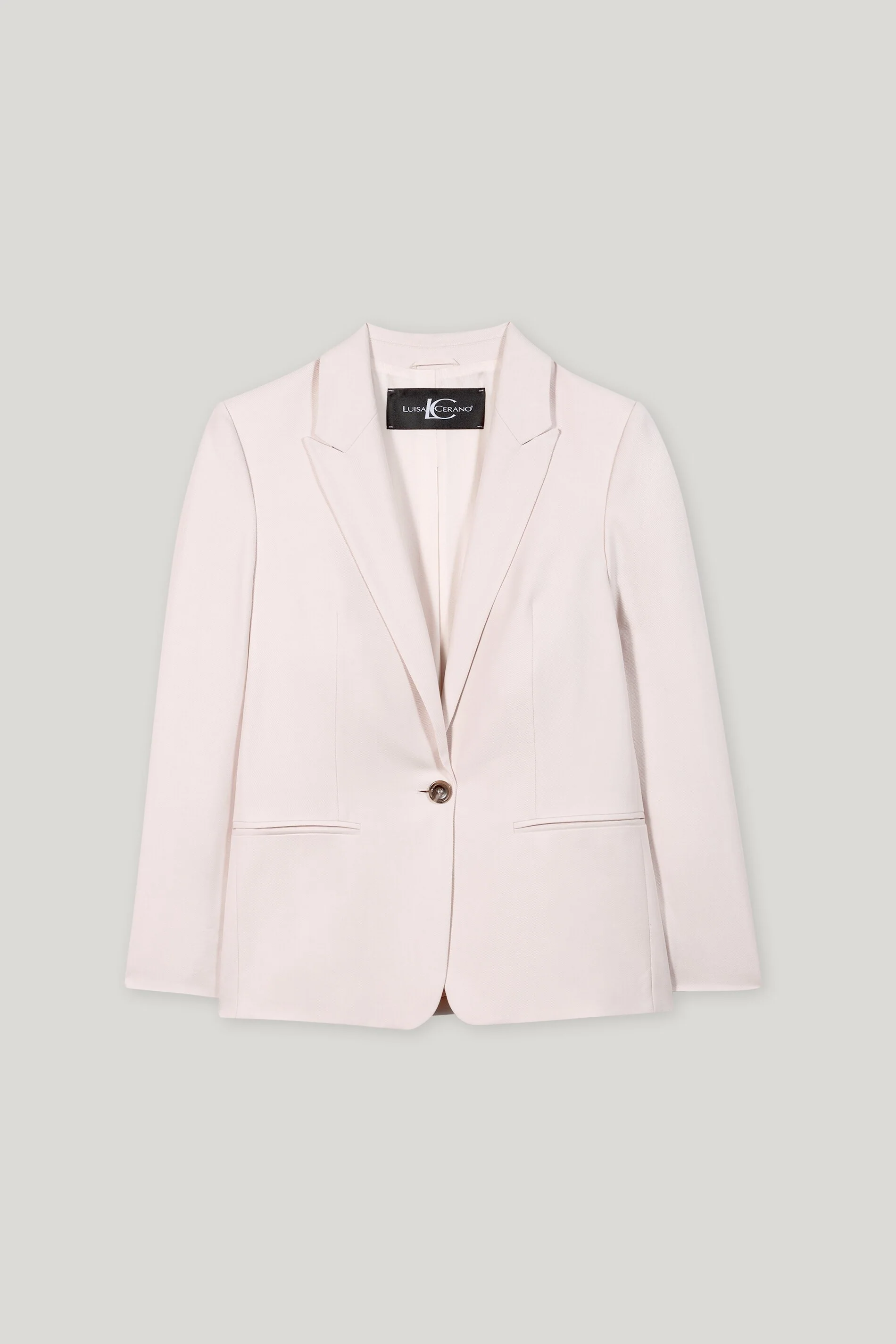 Gabardine-Ein-Knopf-Blazer - creamy powder - Standard - Image 5