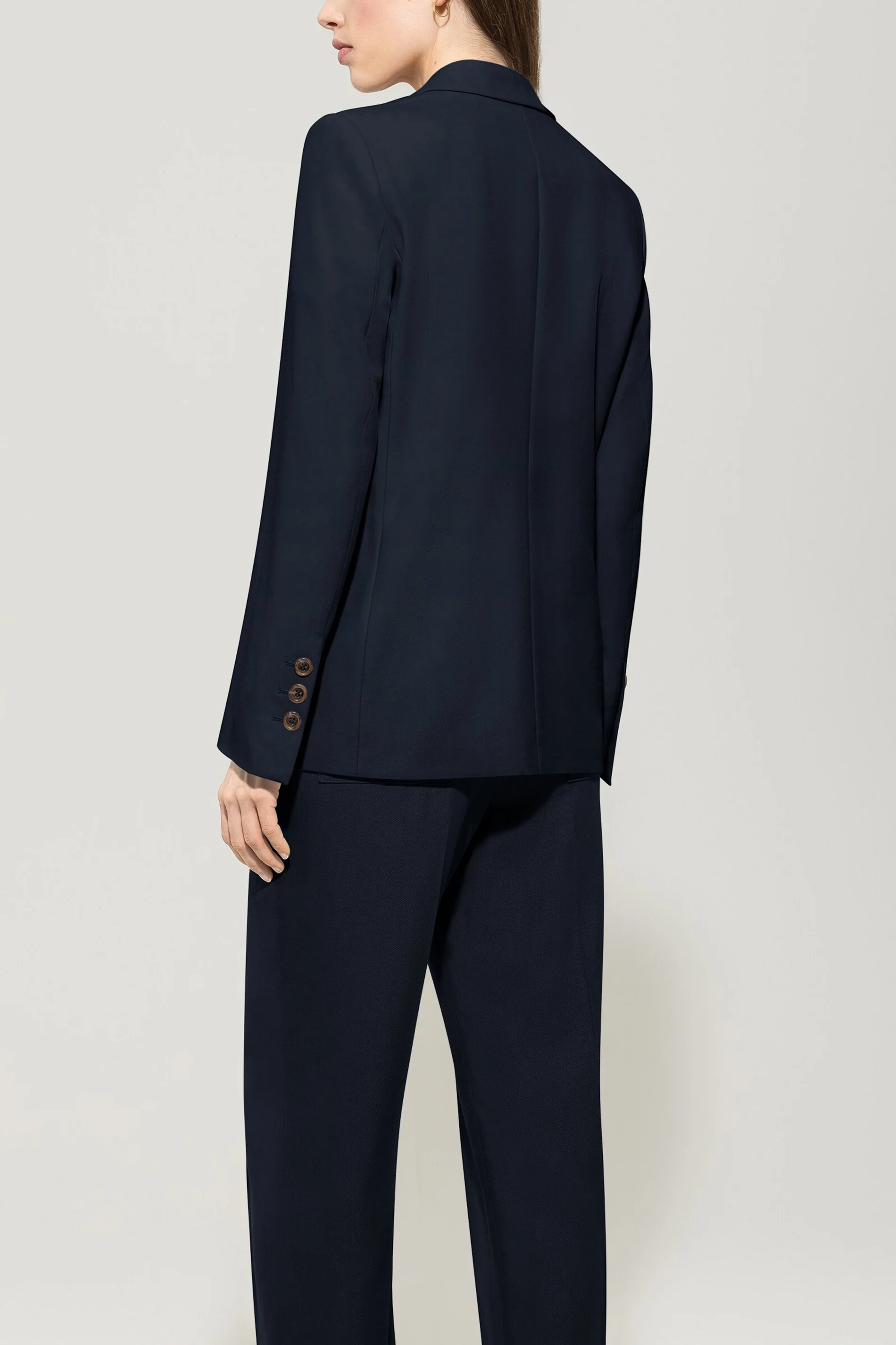 Gabardine-Ein-Knopf-Blazer - dark blue - Standard - Image 3