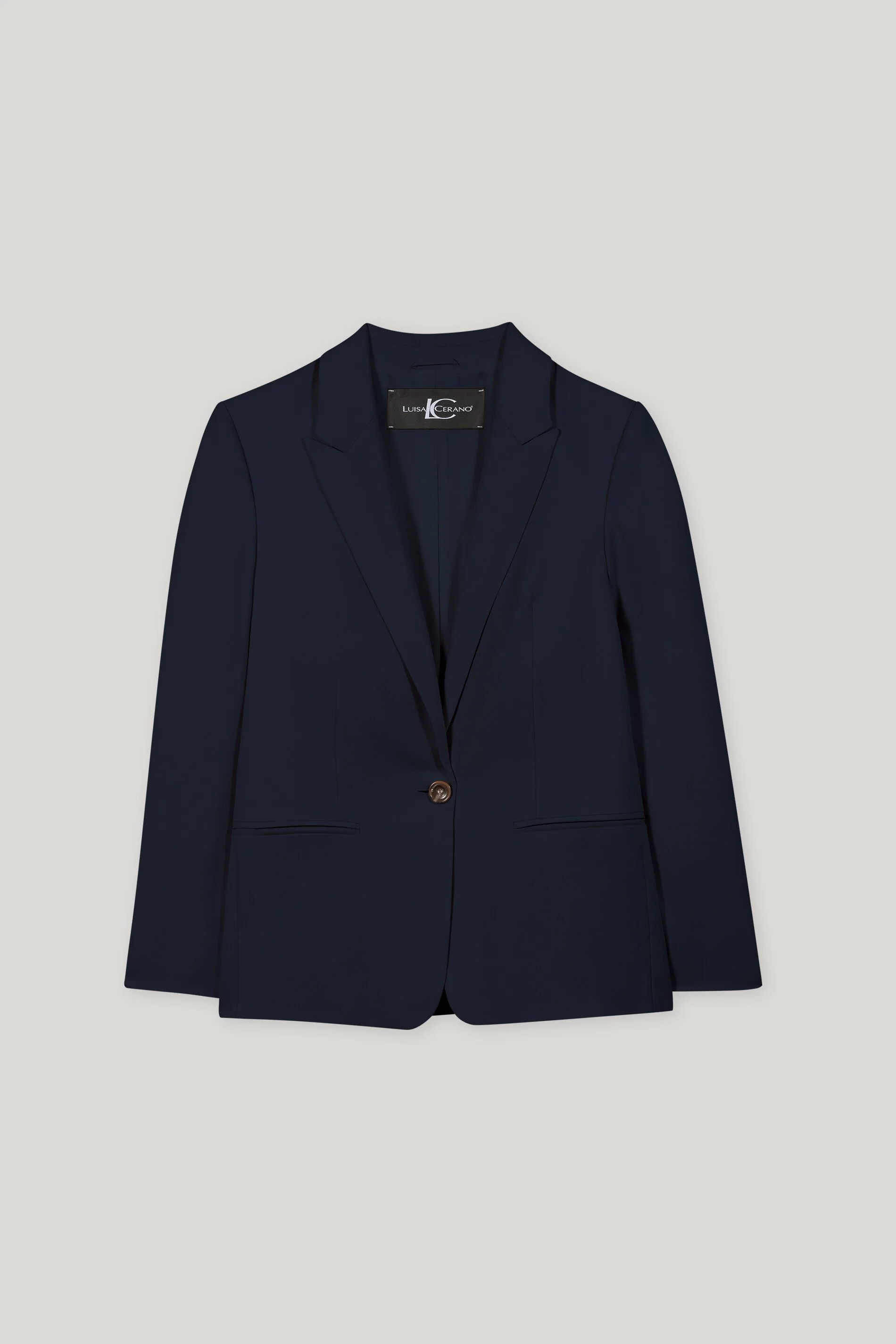 Gabardine-Ein-Knopf-Blazer - dark blue - Standard - Image 5