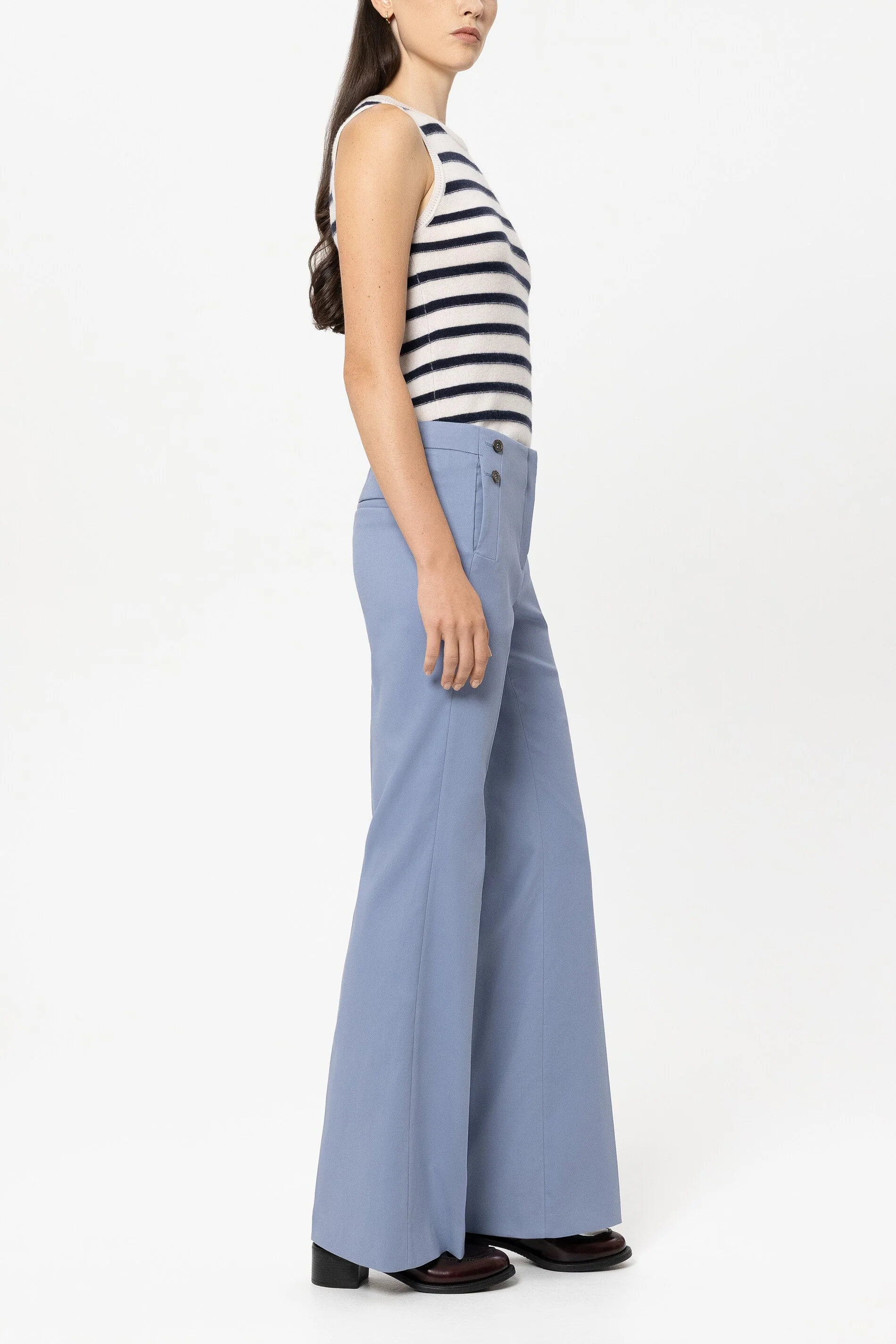 Gabardine-Flared-Pants - casual blue - Standard - Image 2