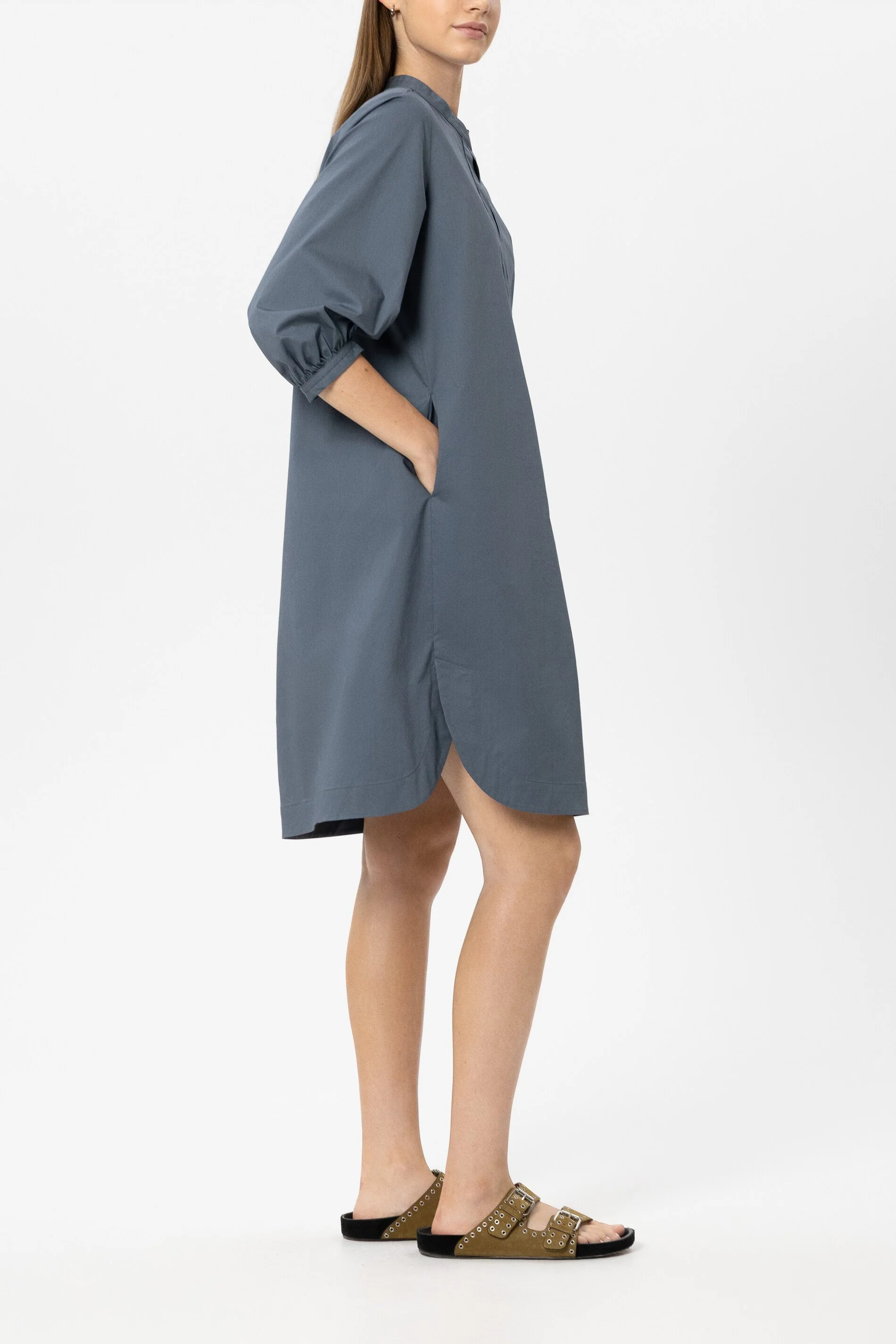 Gabardine-Hemdblusenkleid - tinted blue - Standard - Image 2