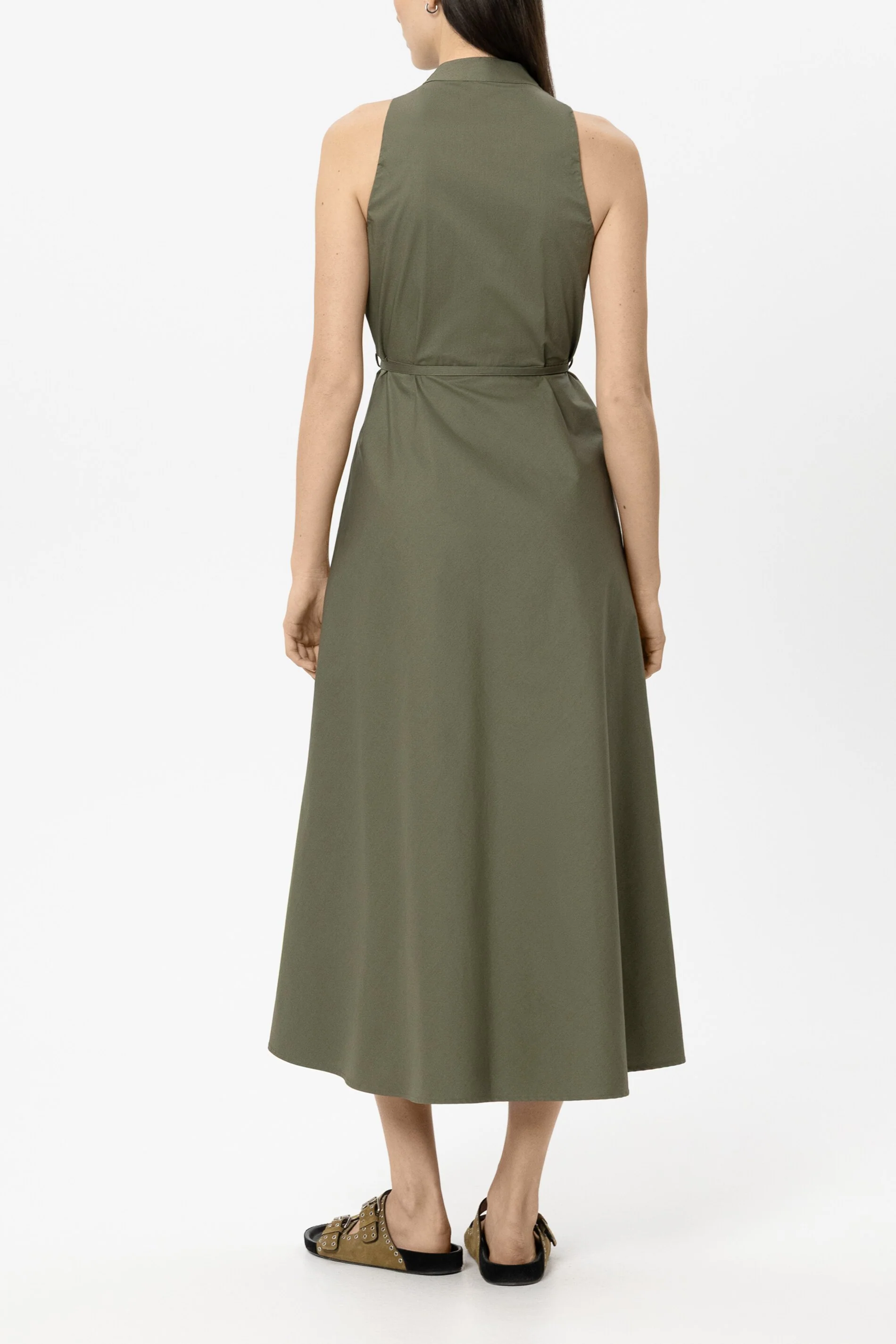 Gabardine-Neckholderkleid - khaki - Standard - Image 3