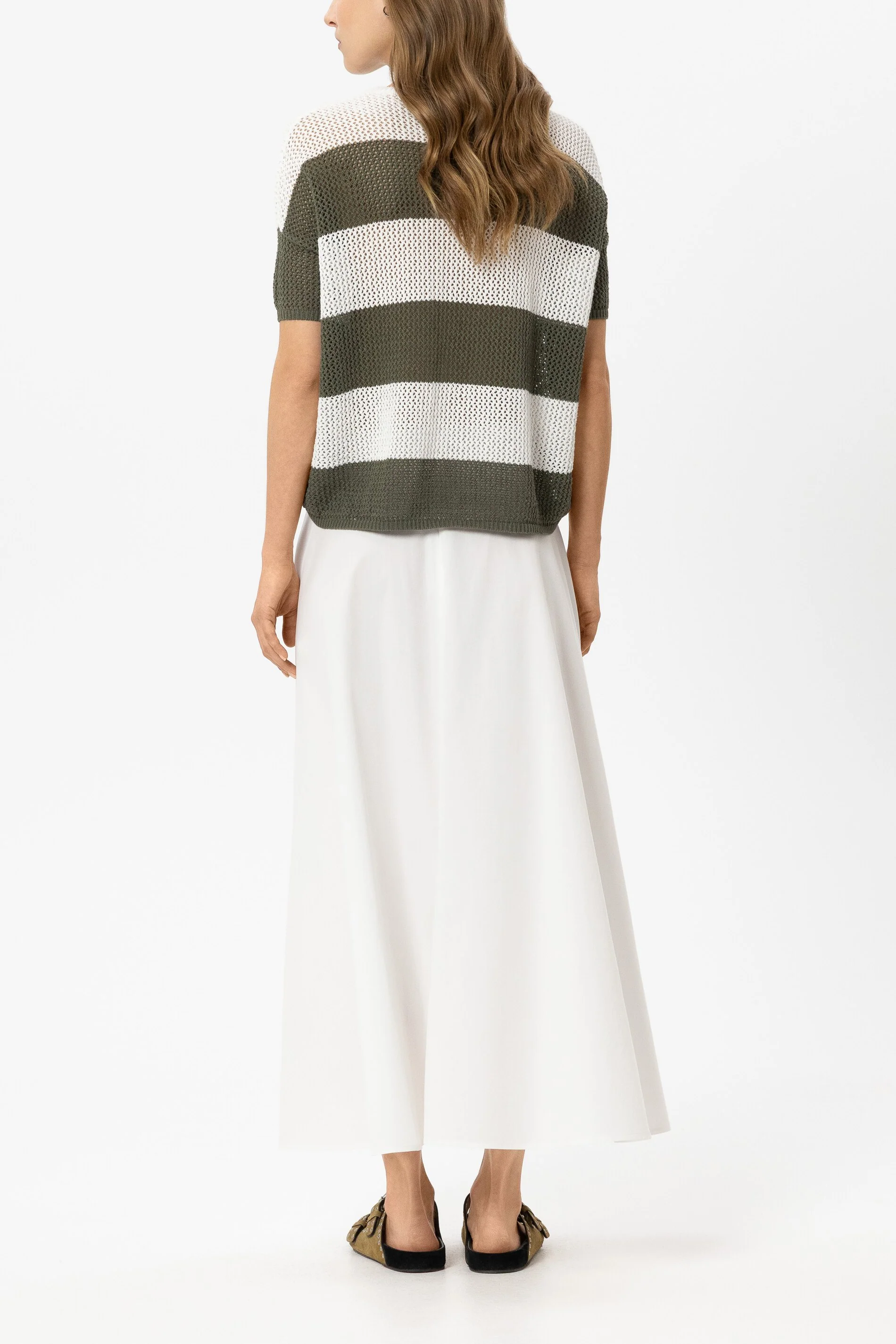 Gabardine-Rock in A-Linie - white - Standard - Image 3