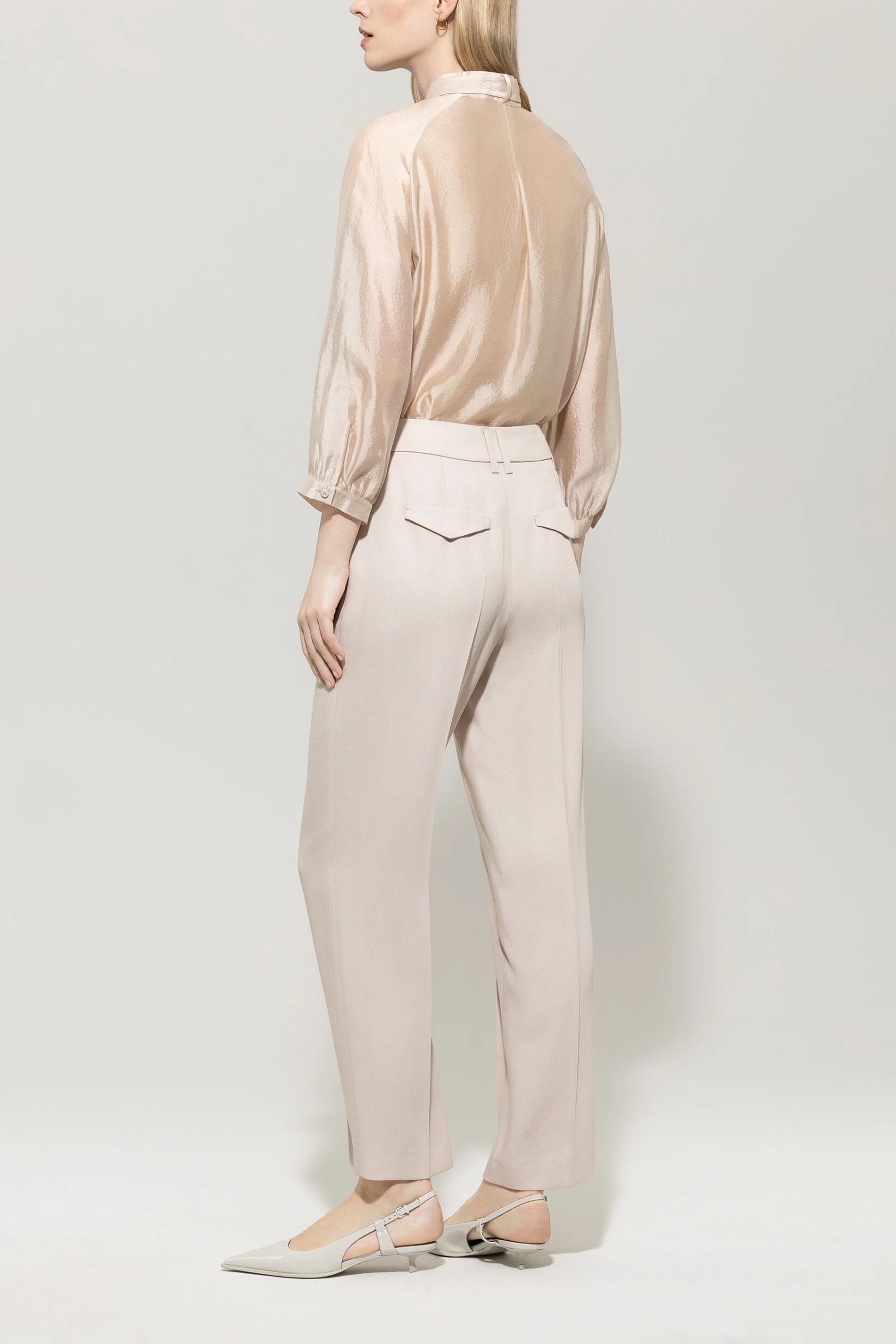 Gabardine-Tapered-Pants - silky cream - Standard - Image 3