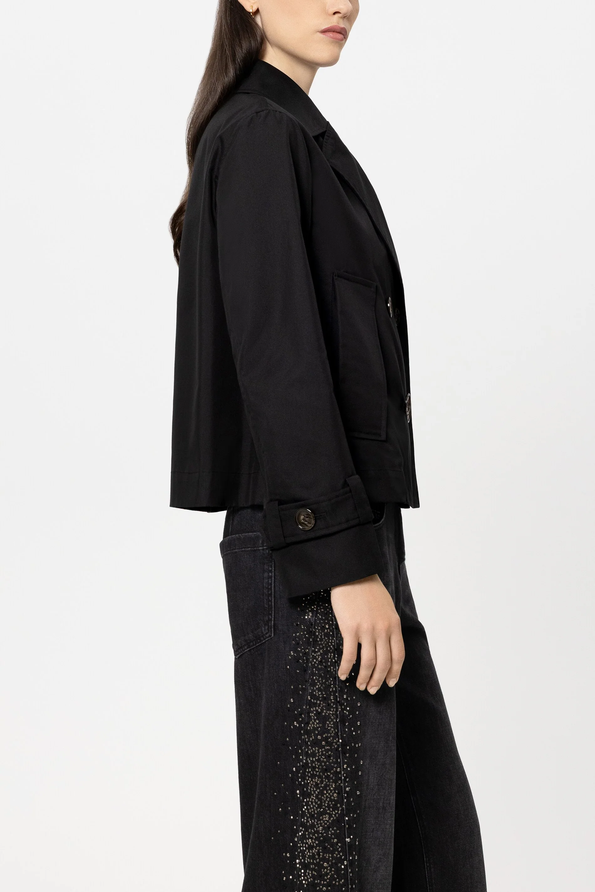 Gabardine-Trenchjacke - pure black - Standard - Image 2