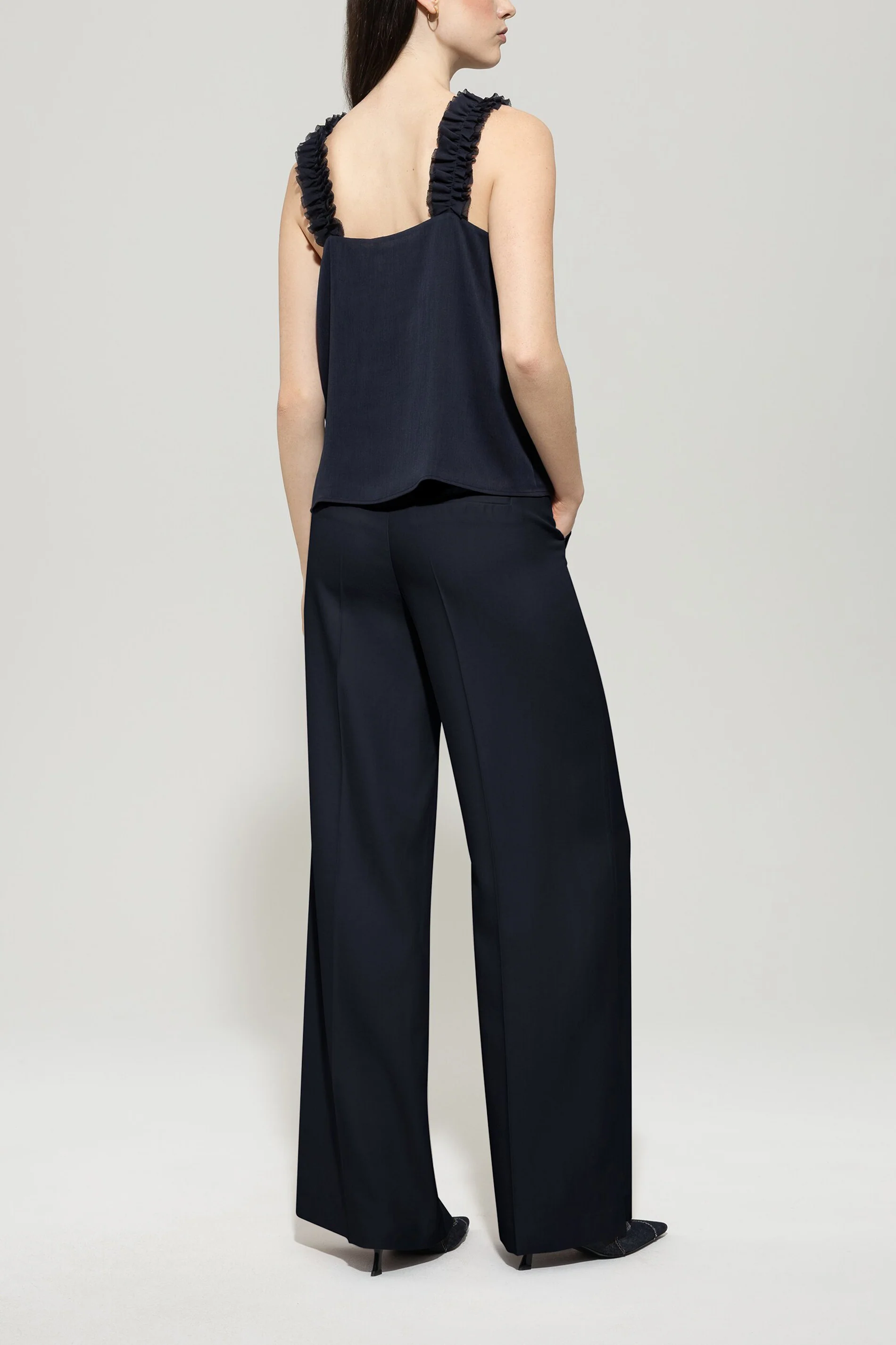 Gabardine-Wideleg-Pants - dark blue - Standard - Image 3