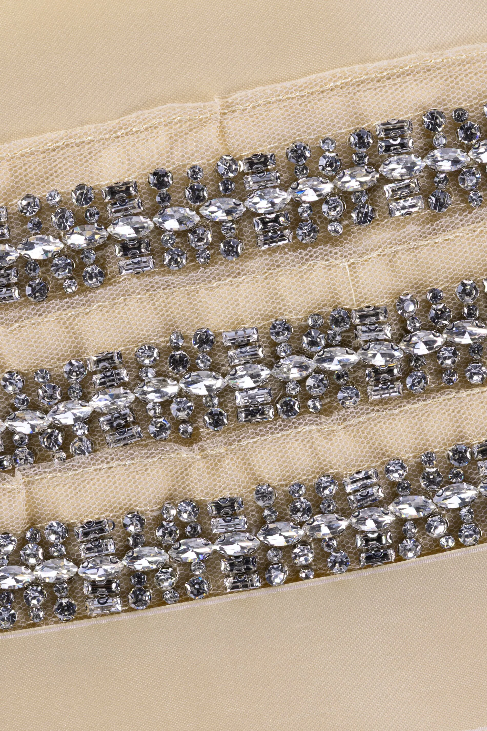 Gürtel mit Schmucksteinen - beige - Standard - Image 3