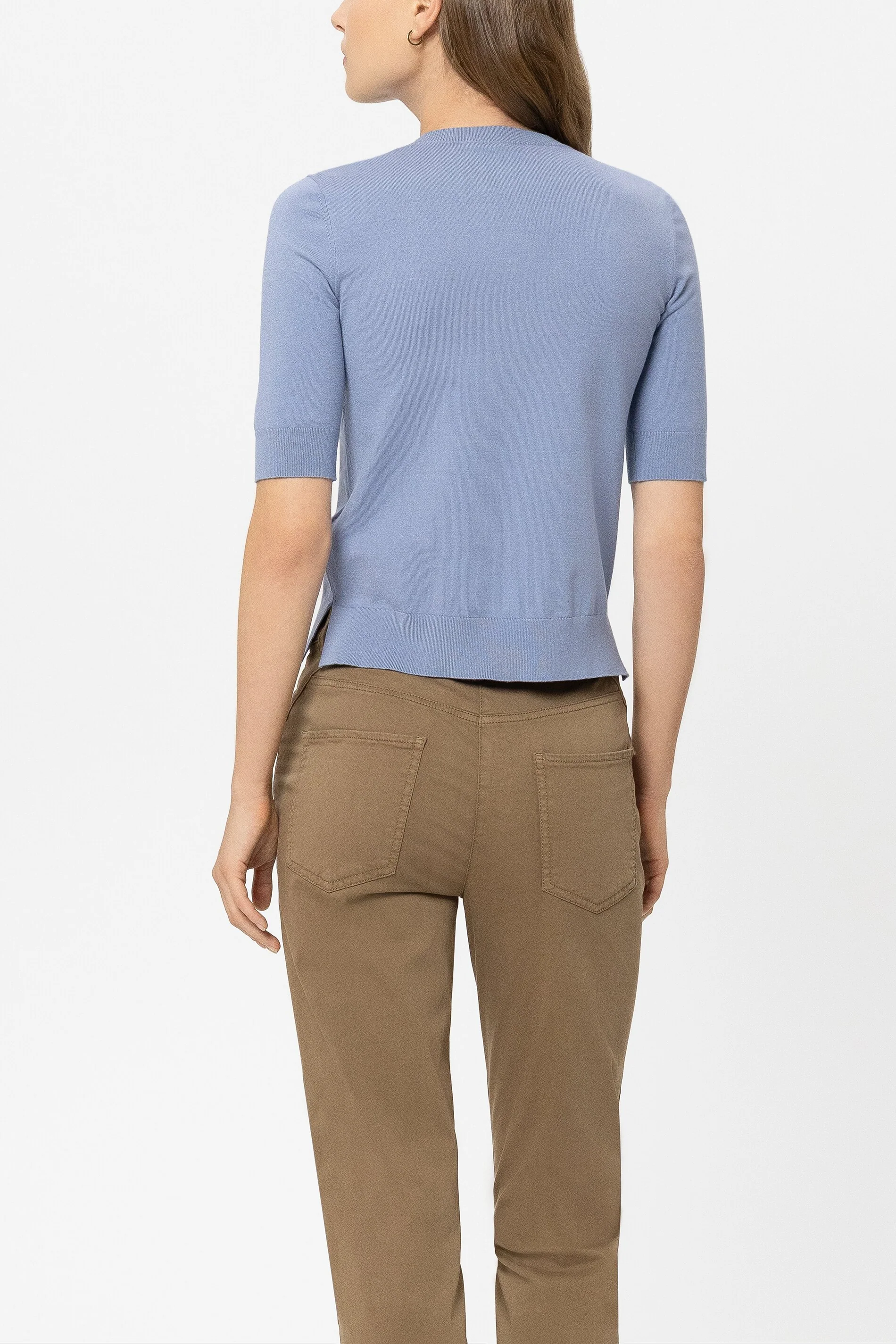 Halbarm-Feinstrick-Pullover - casual blue - Standard - Image 3