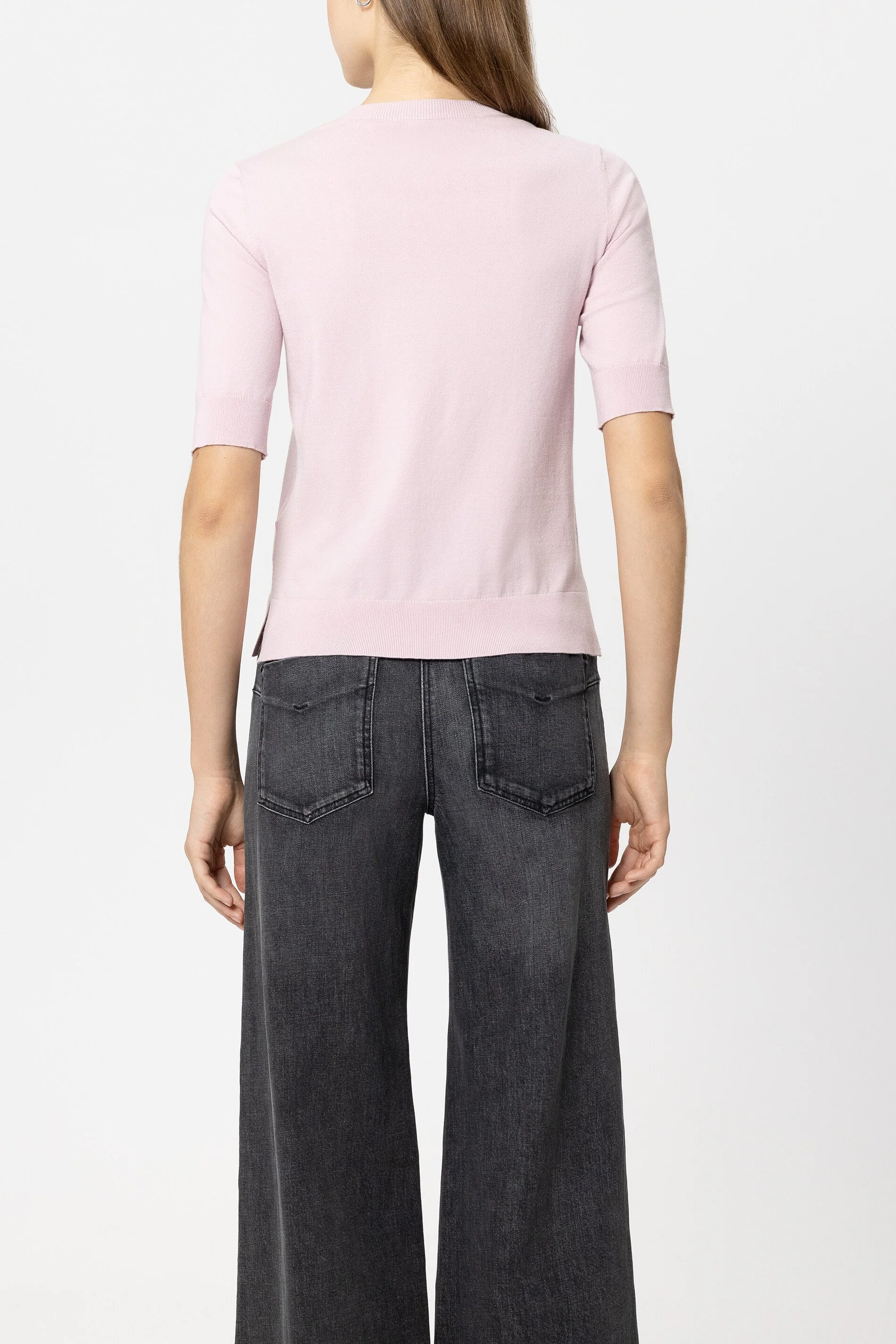 Halbarm-Feinstrick-Pullover - creamy blush - Standard - Image 3