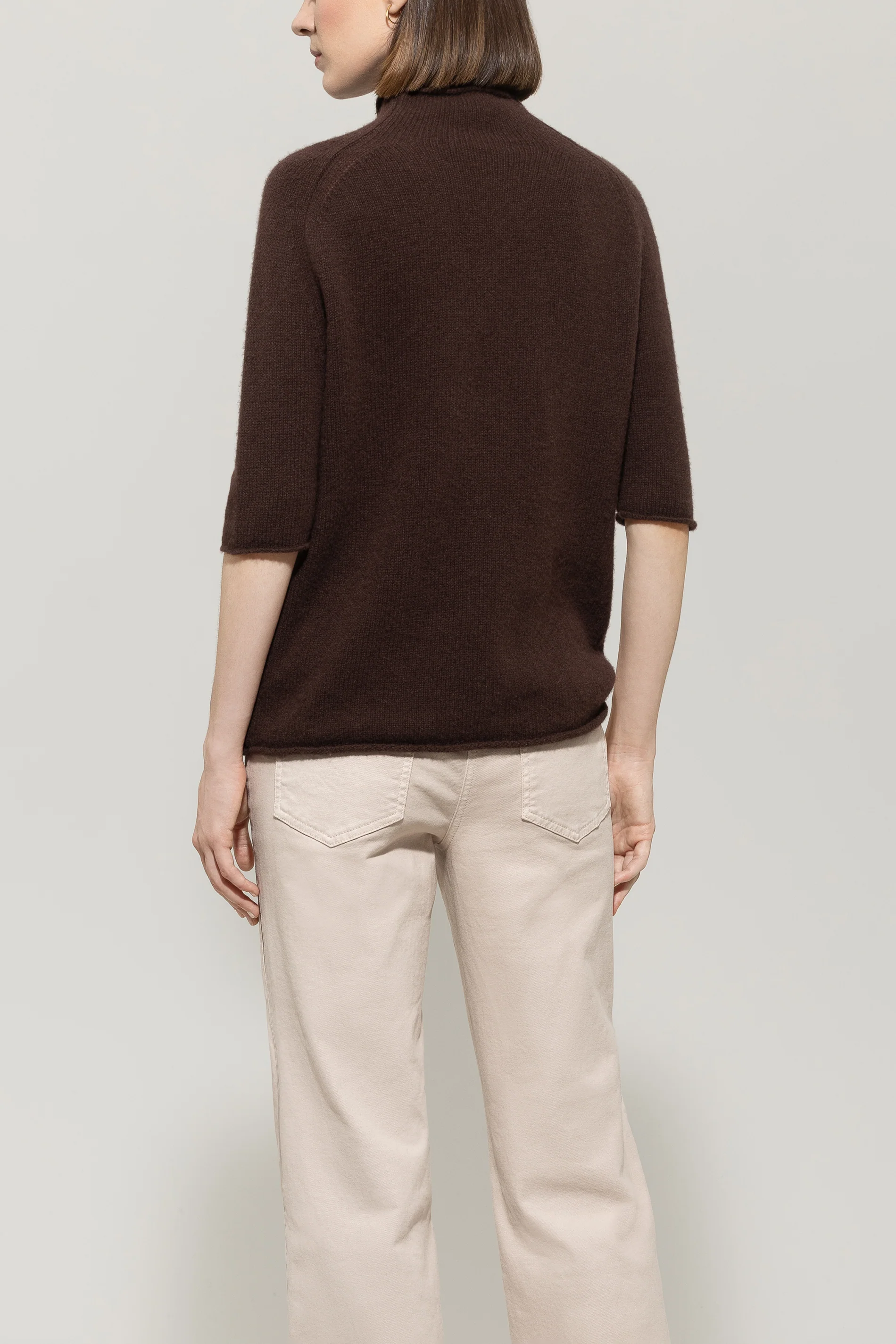 Halbarm-Pulli aus Kaschmir-Mix - espresso - Standard - Image 3