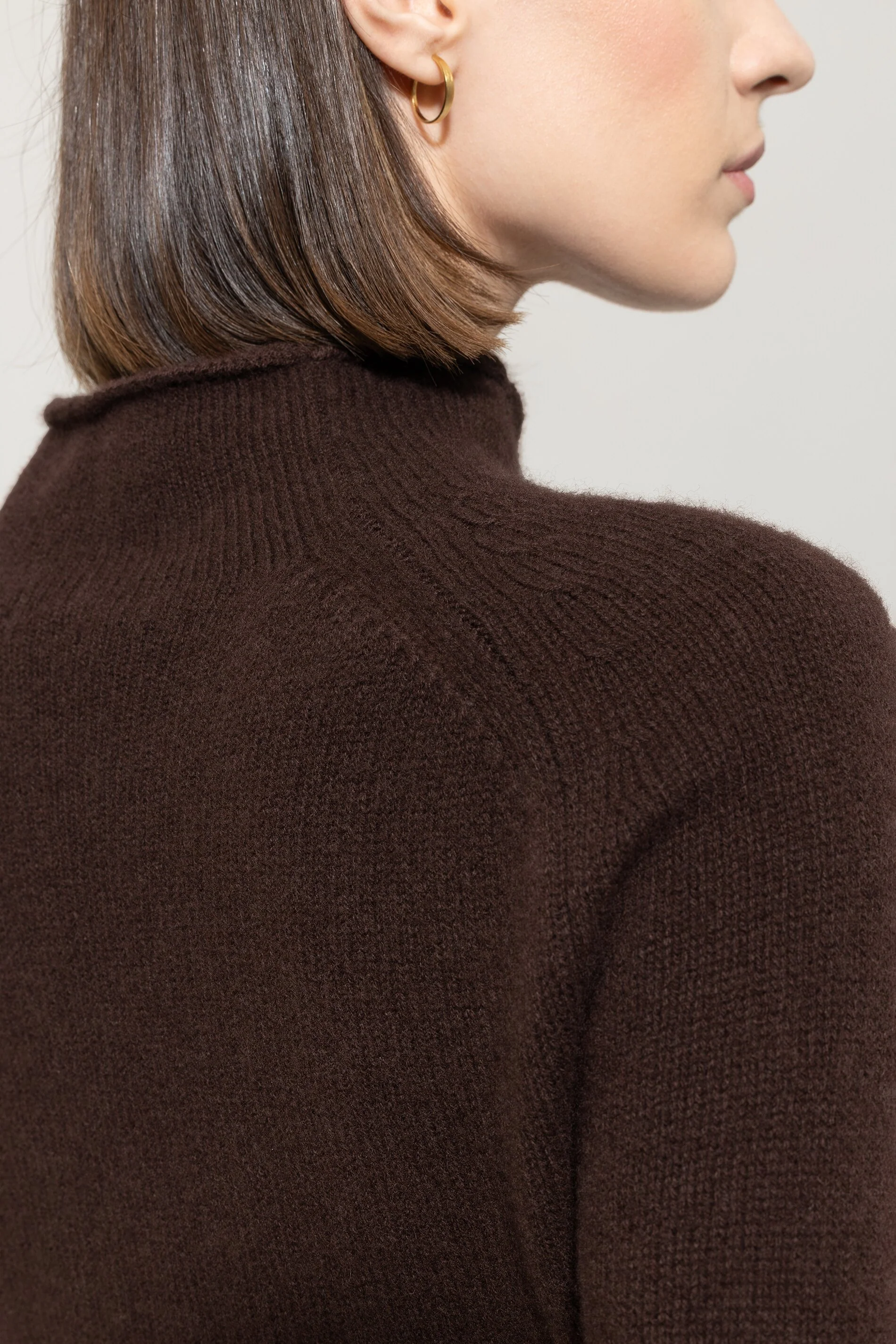 Halbarm-Pulli aus Kaschmir-Mix - espresso - Standard - Image 4