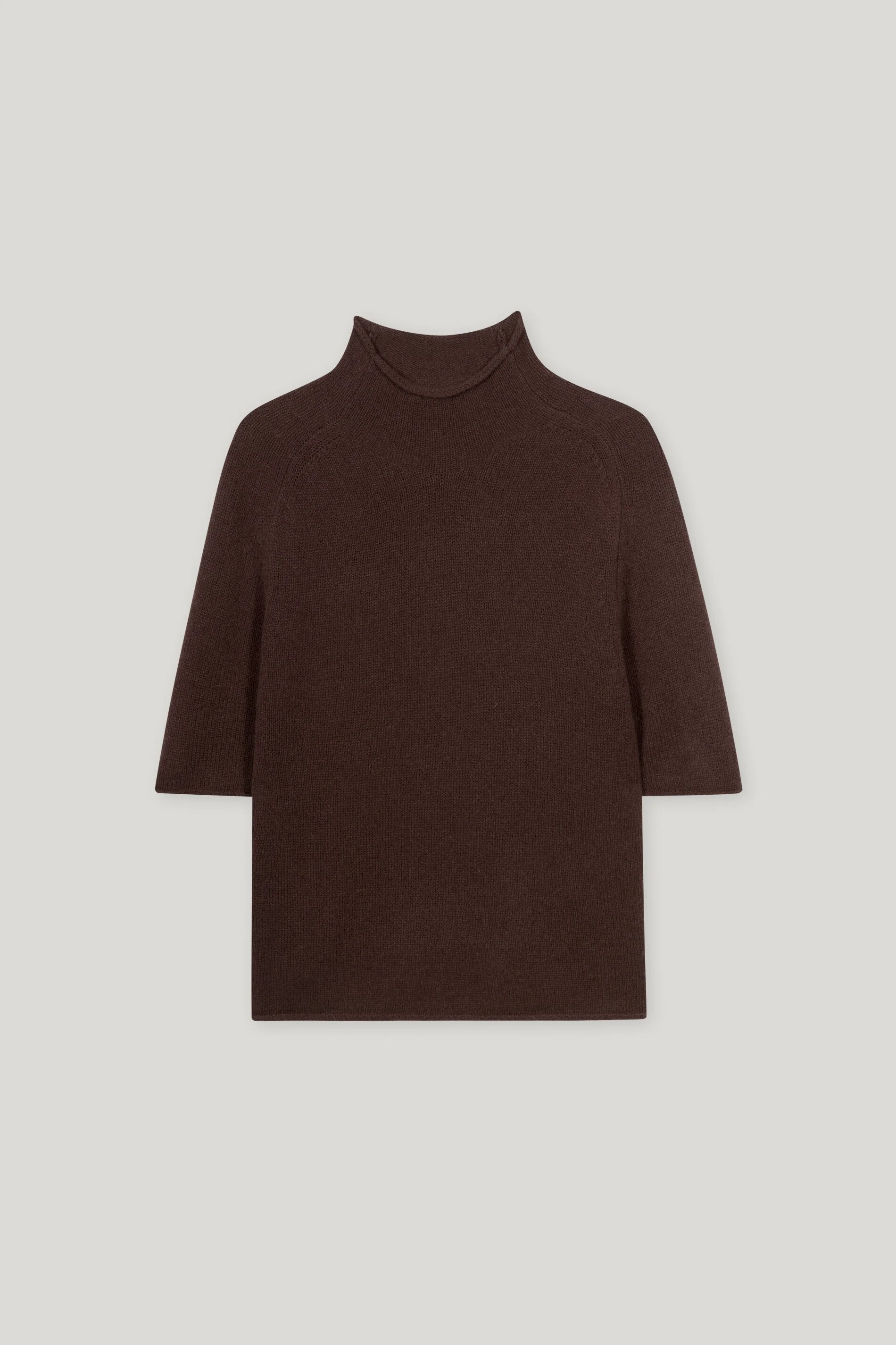 Halbarm-Pulli aus Kaschmir-Mix - espresso - Standard - Image 5