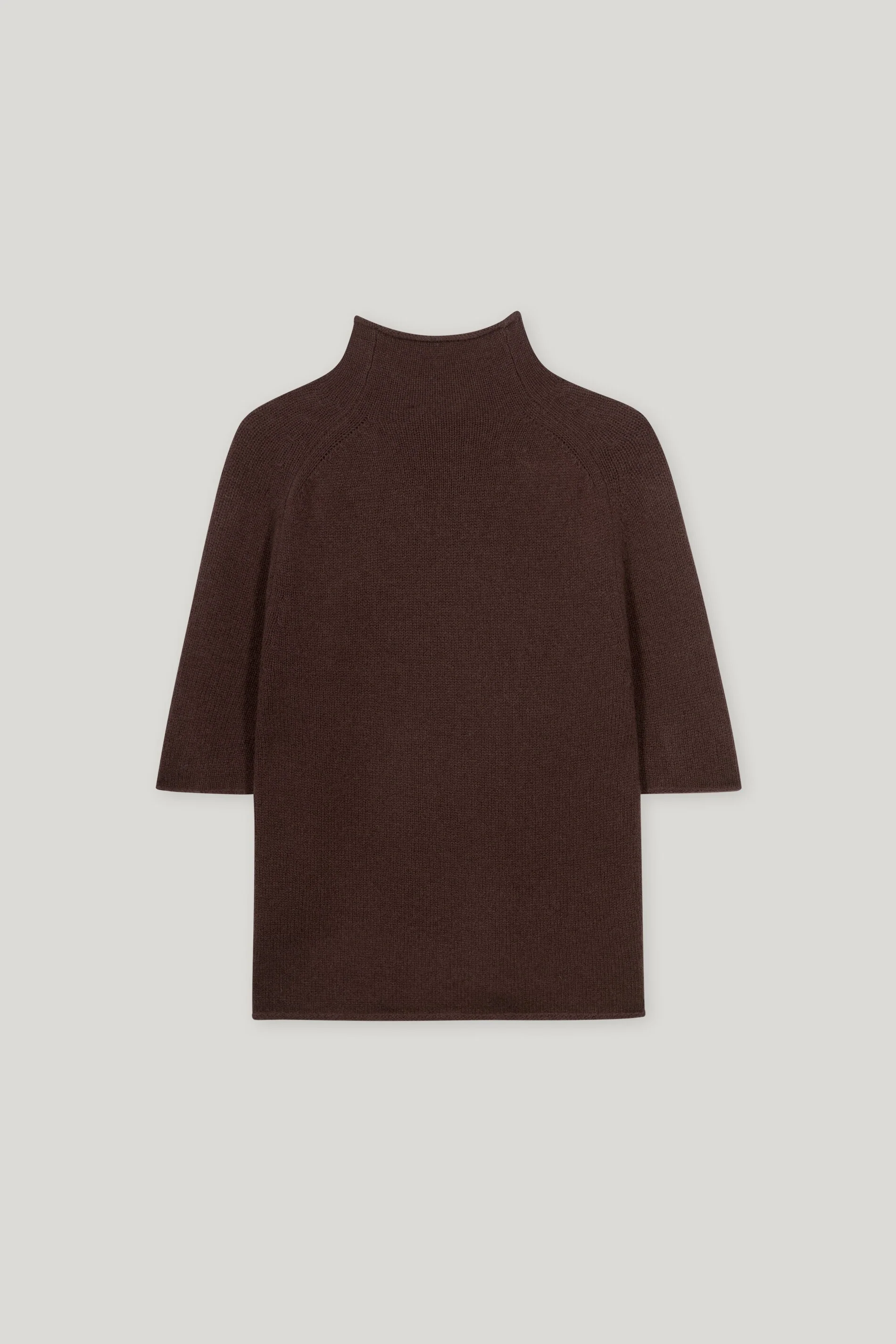 Halbarm-Pulli aus Kaschmir-Mix - espresso - Standard - Image 6