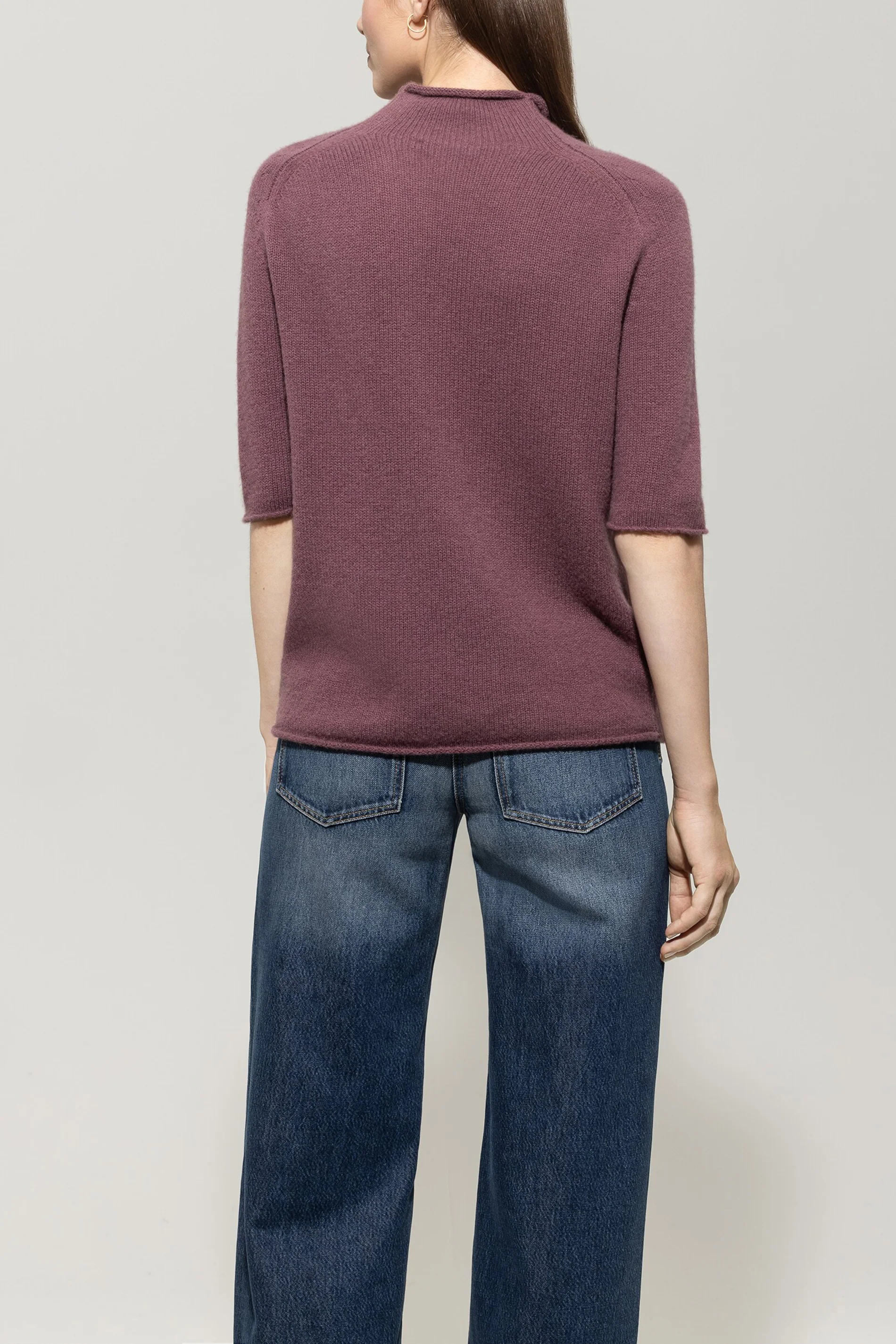 Halbarm-Pulli aus Kaschmir-Mix - heather - Standard - Image 3