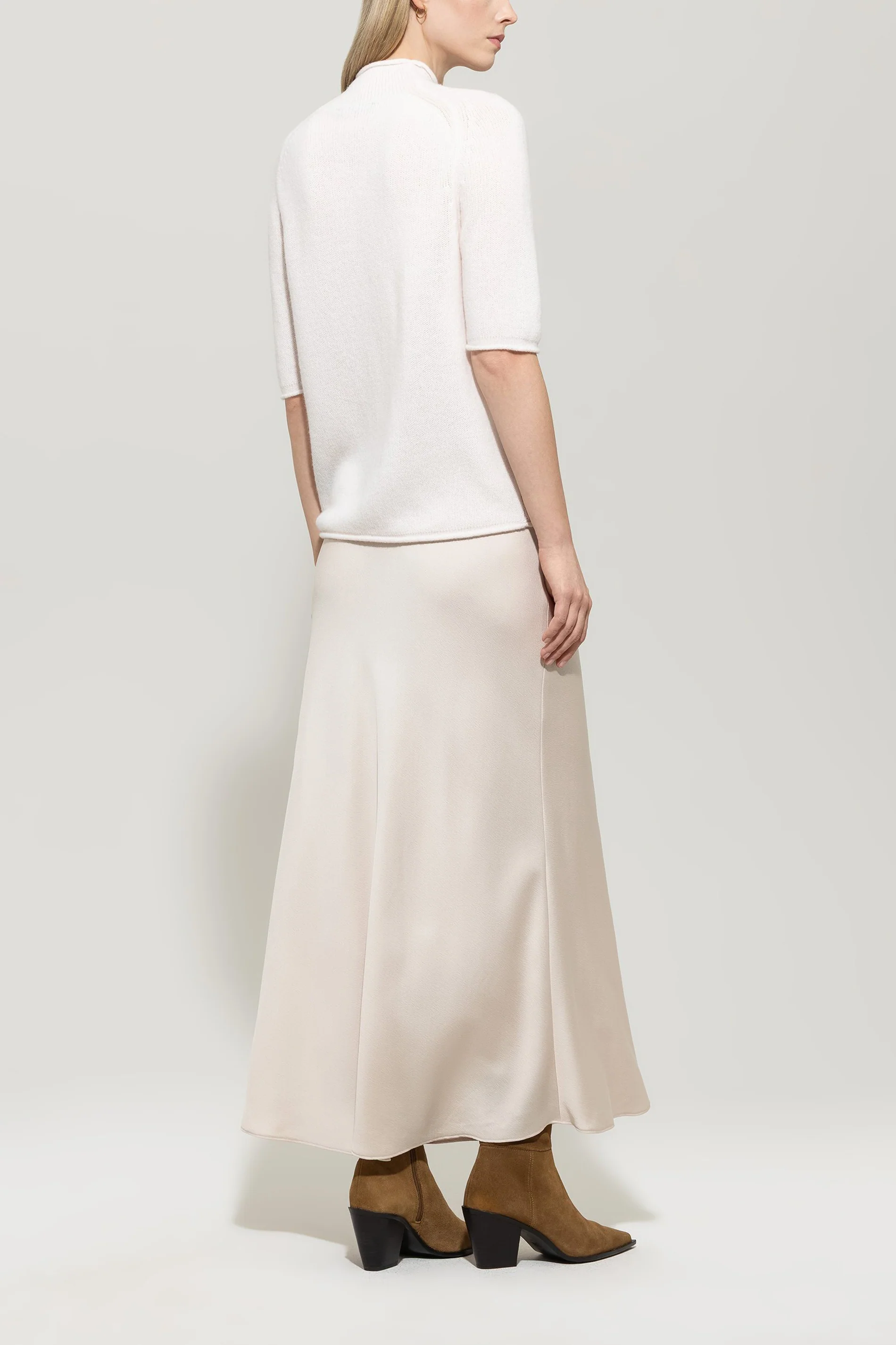 Halbarm-Pulli aus Kaschmir-Mix - silky cream - Standard - Image 3