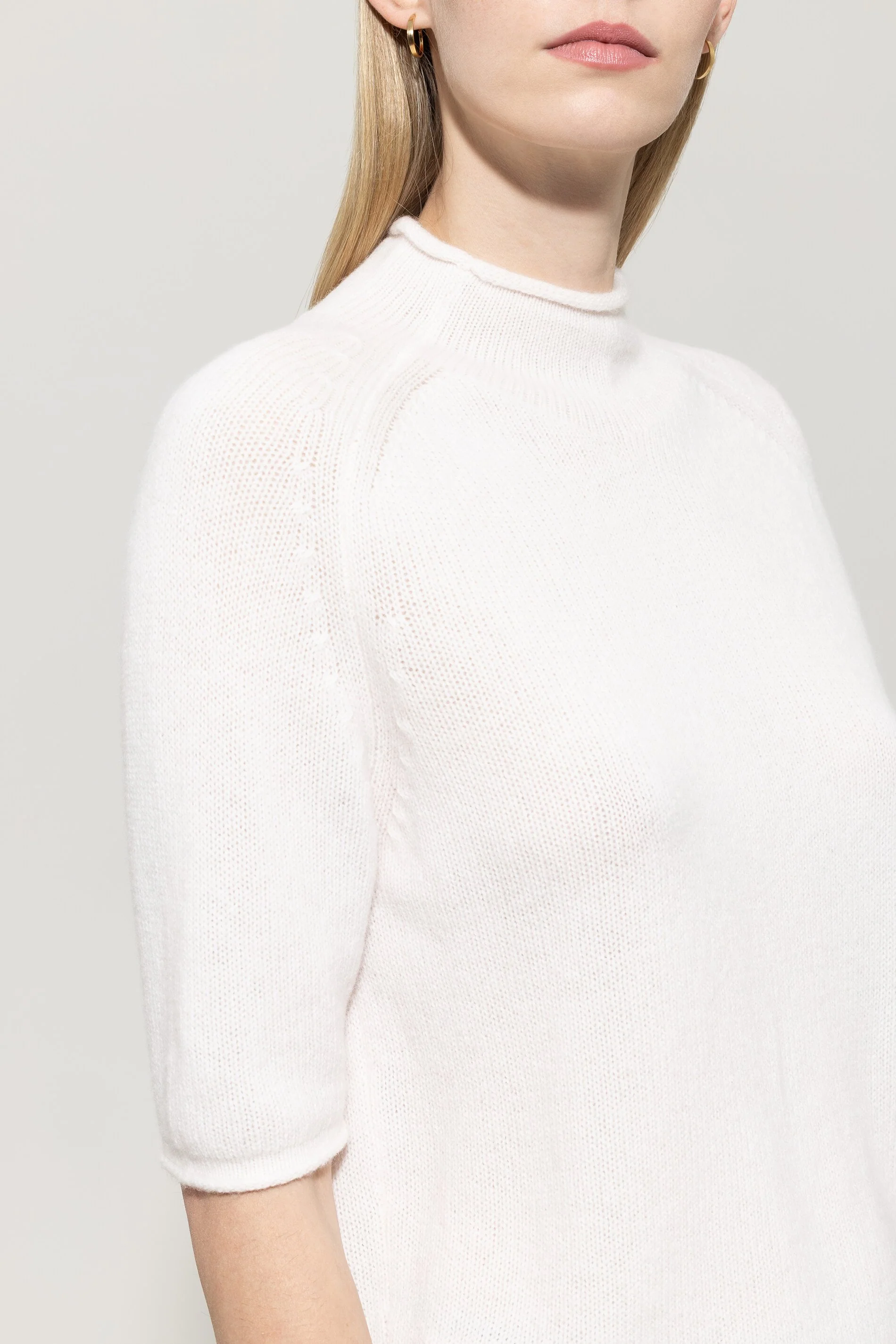 Halbarm-Pulli aus Kaschmir-Mix - silky cream - Standard - Image 4
