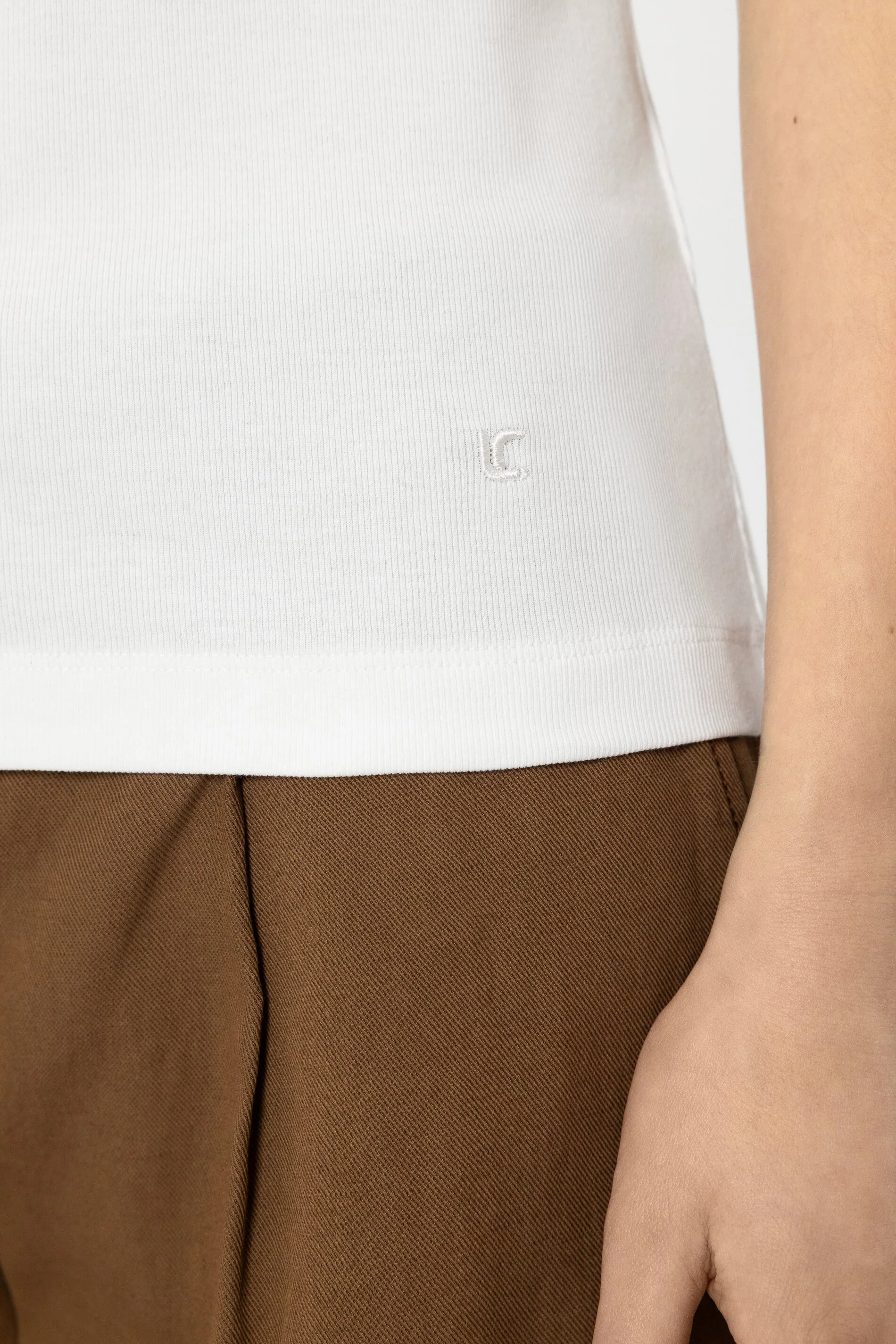 Halbarm-Shirt in Ripp-Optik - white - Standard - Image 4