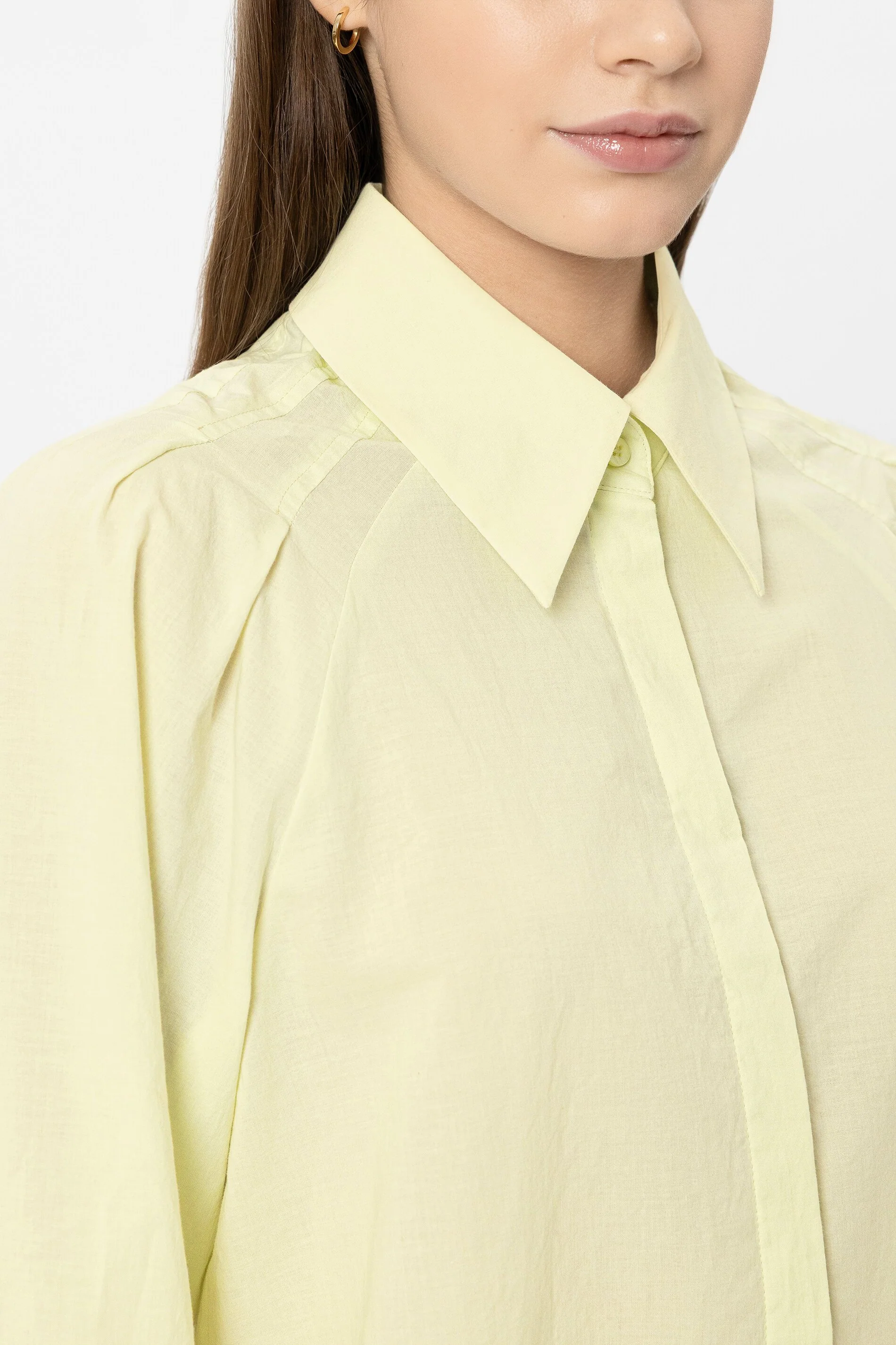 Hemdbluse aus Baumwollvoile - citron - Standard - Image 4