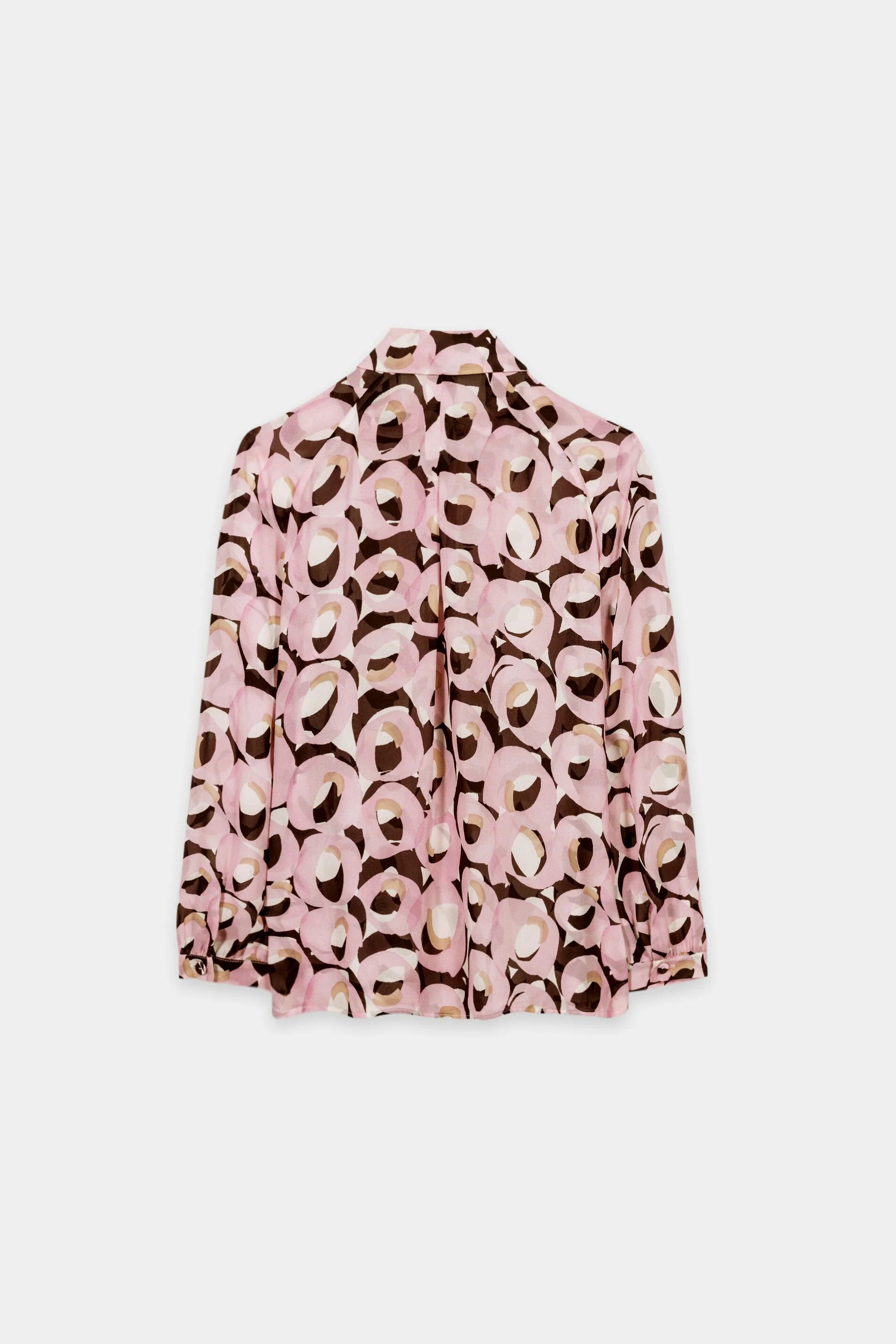 Hemdbluse mit Retro-Print - creamy blush / black - mit Schluppe - Image 6