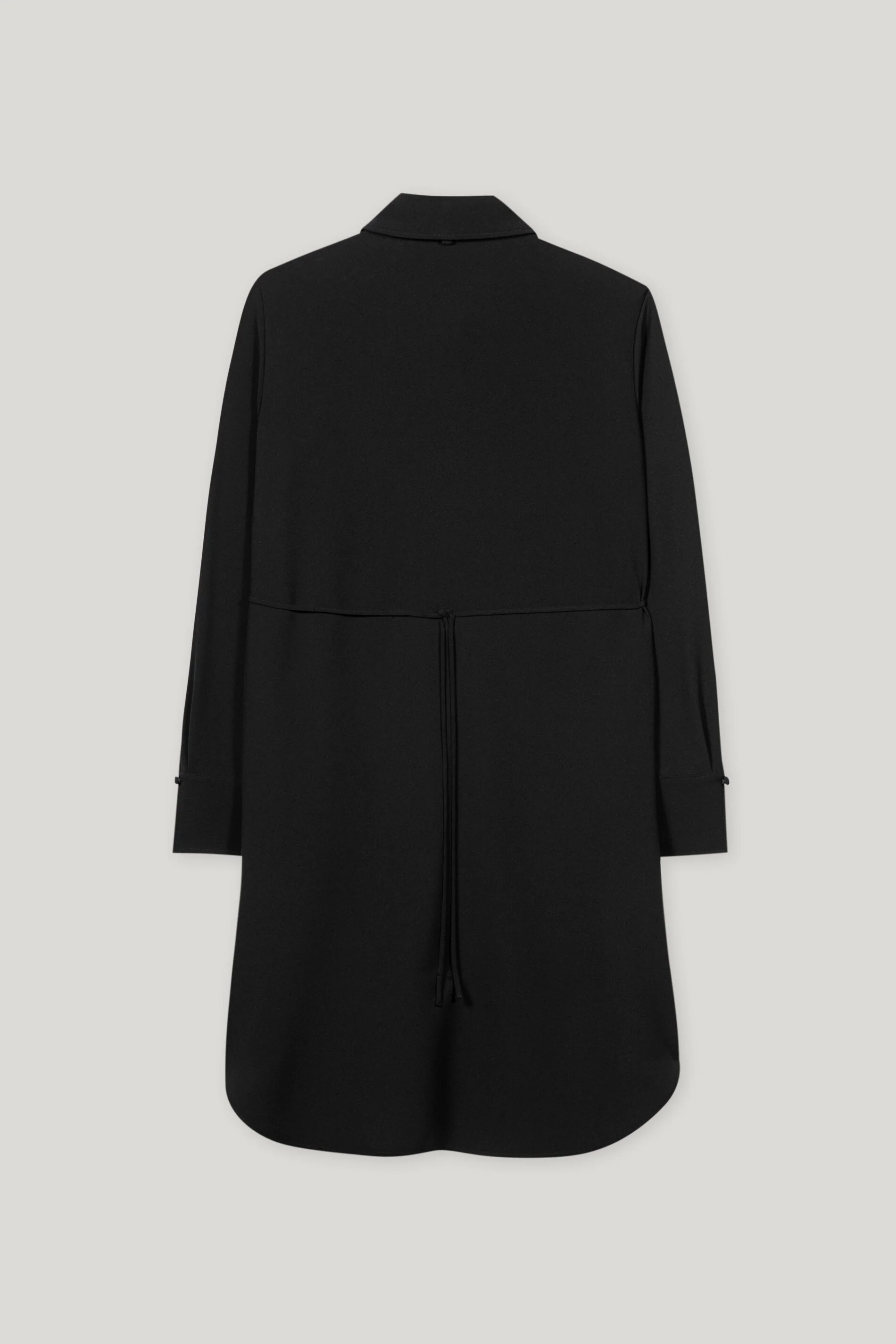 Hemdkleid mit Bindeband-Detail - deep black - Standard - Image 6