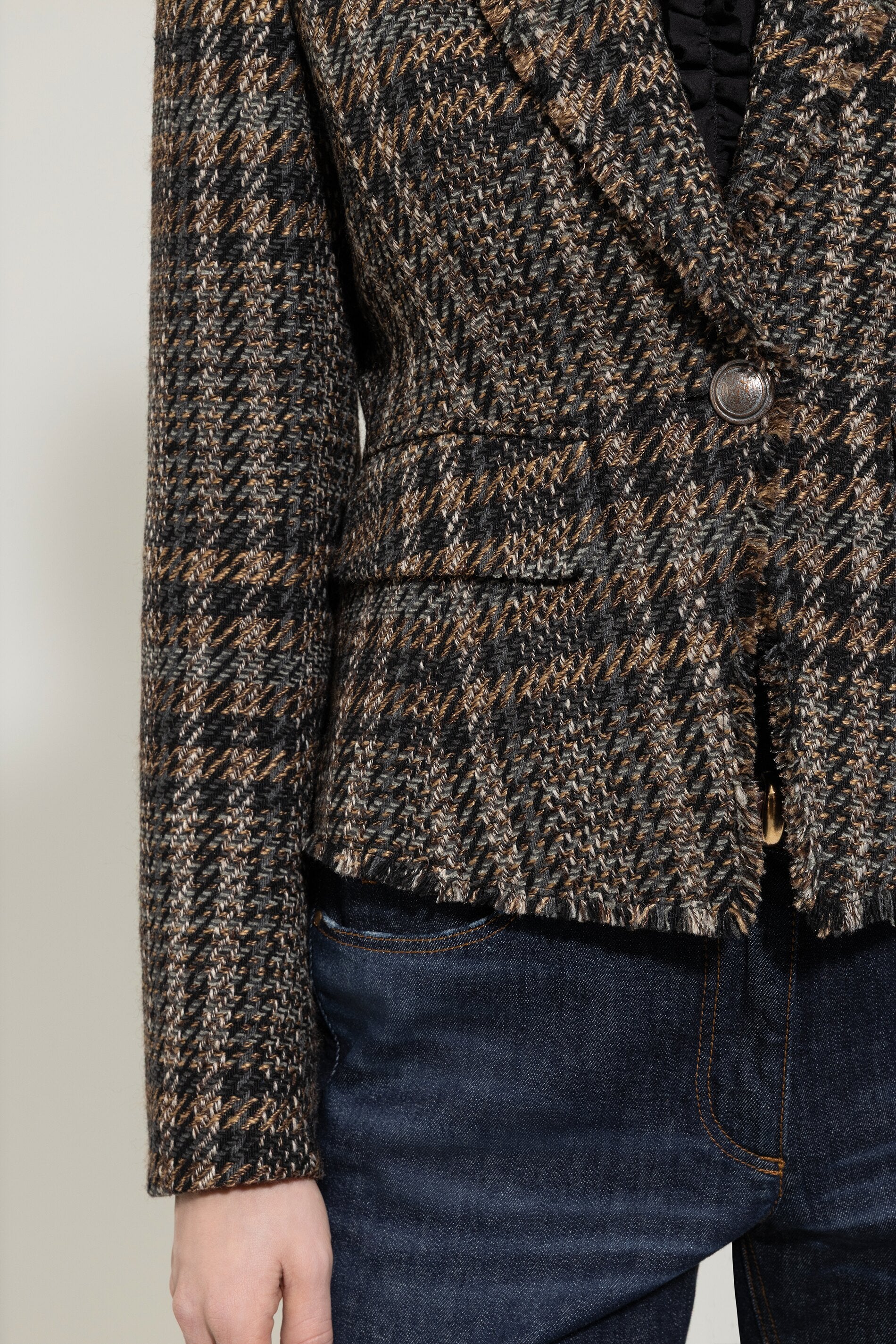 Karo-Ein-Knopf-Blazer - multi - Standard - Image 4