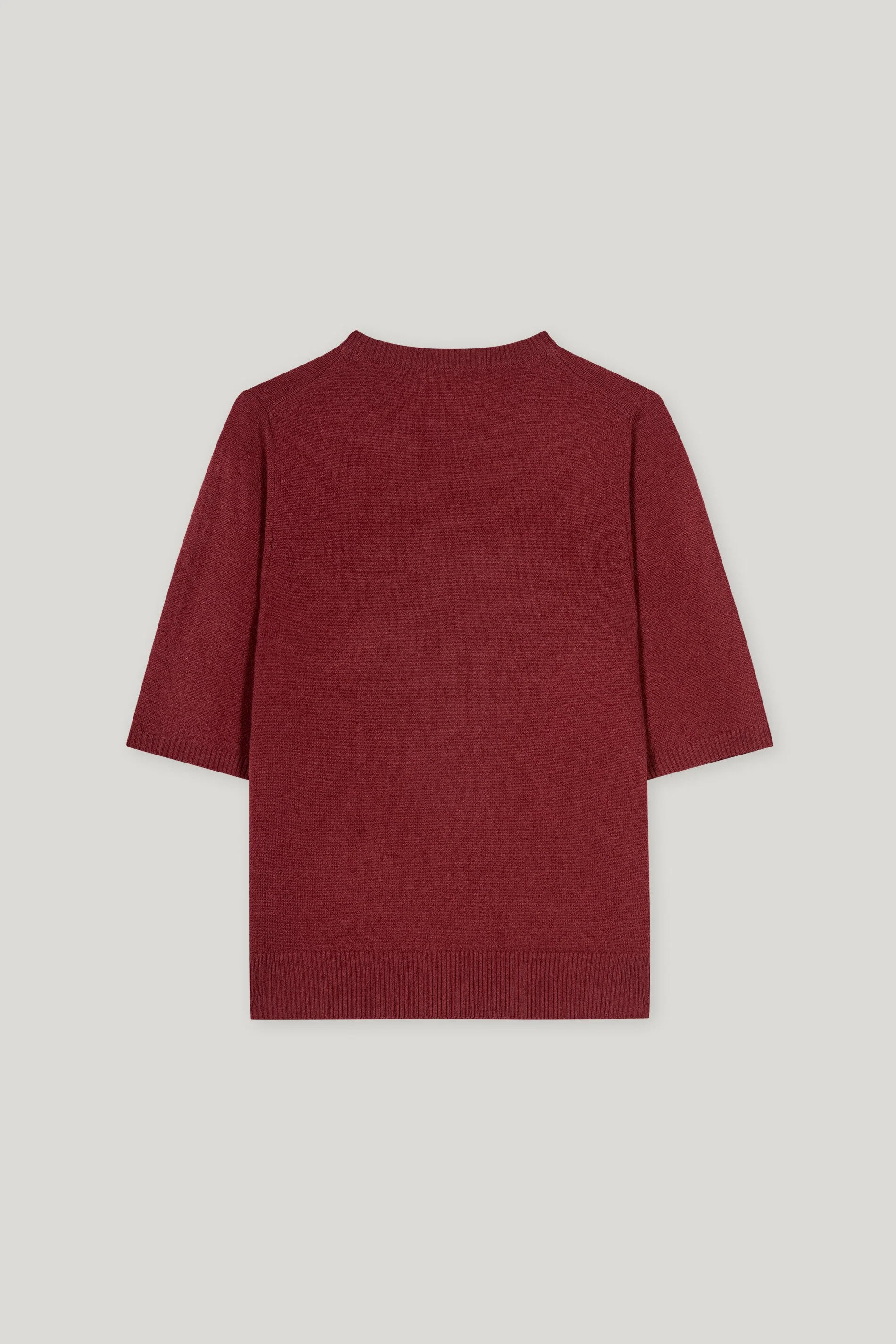Kurzarm-Pulli aus Kaschmir-Mix - berry red - Standard - Image 6