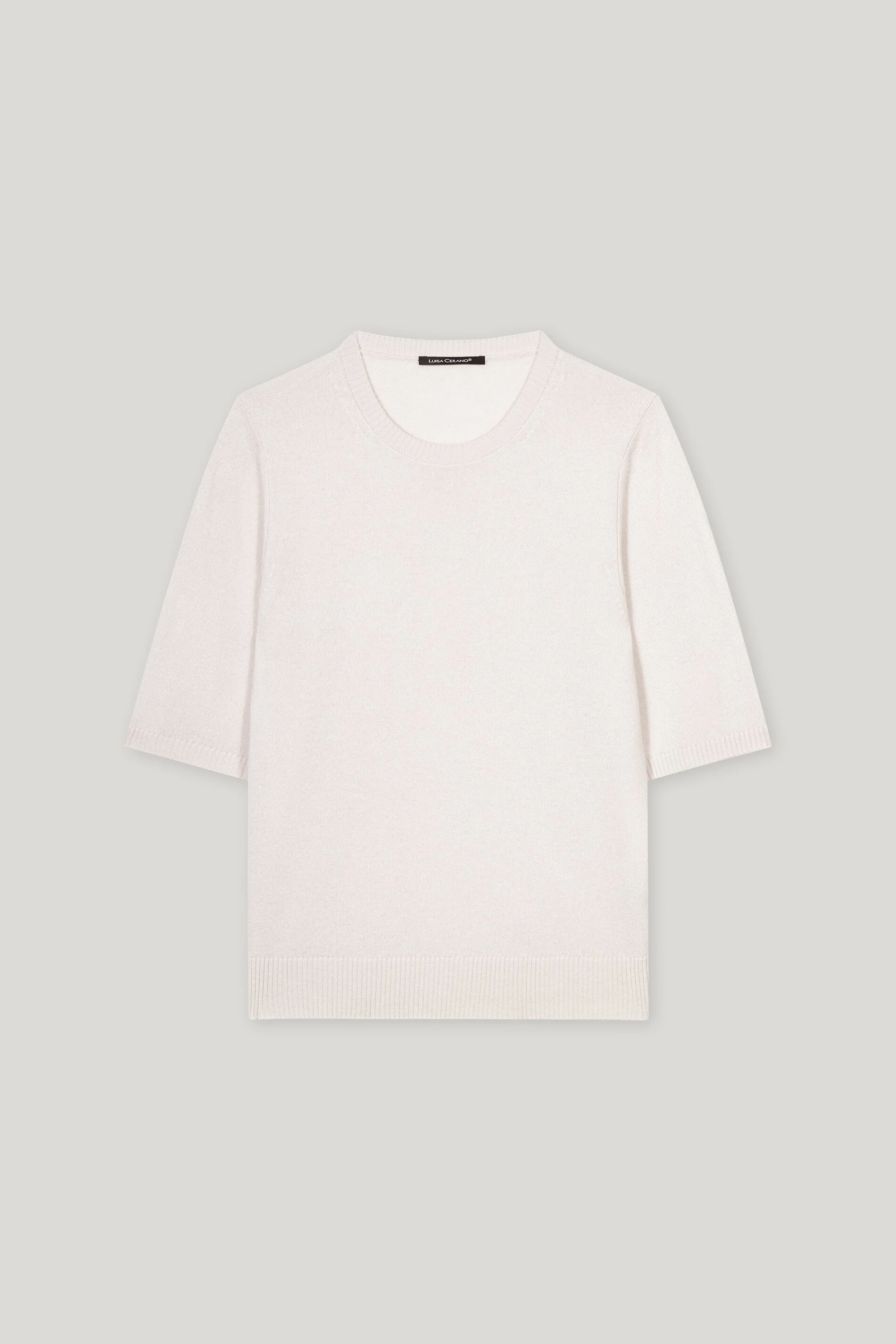 Kurzarm-Pulli aus Kaschmir-Mix - silky cream - Standard - Image 5