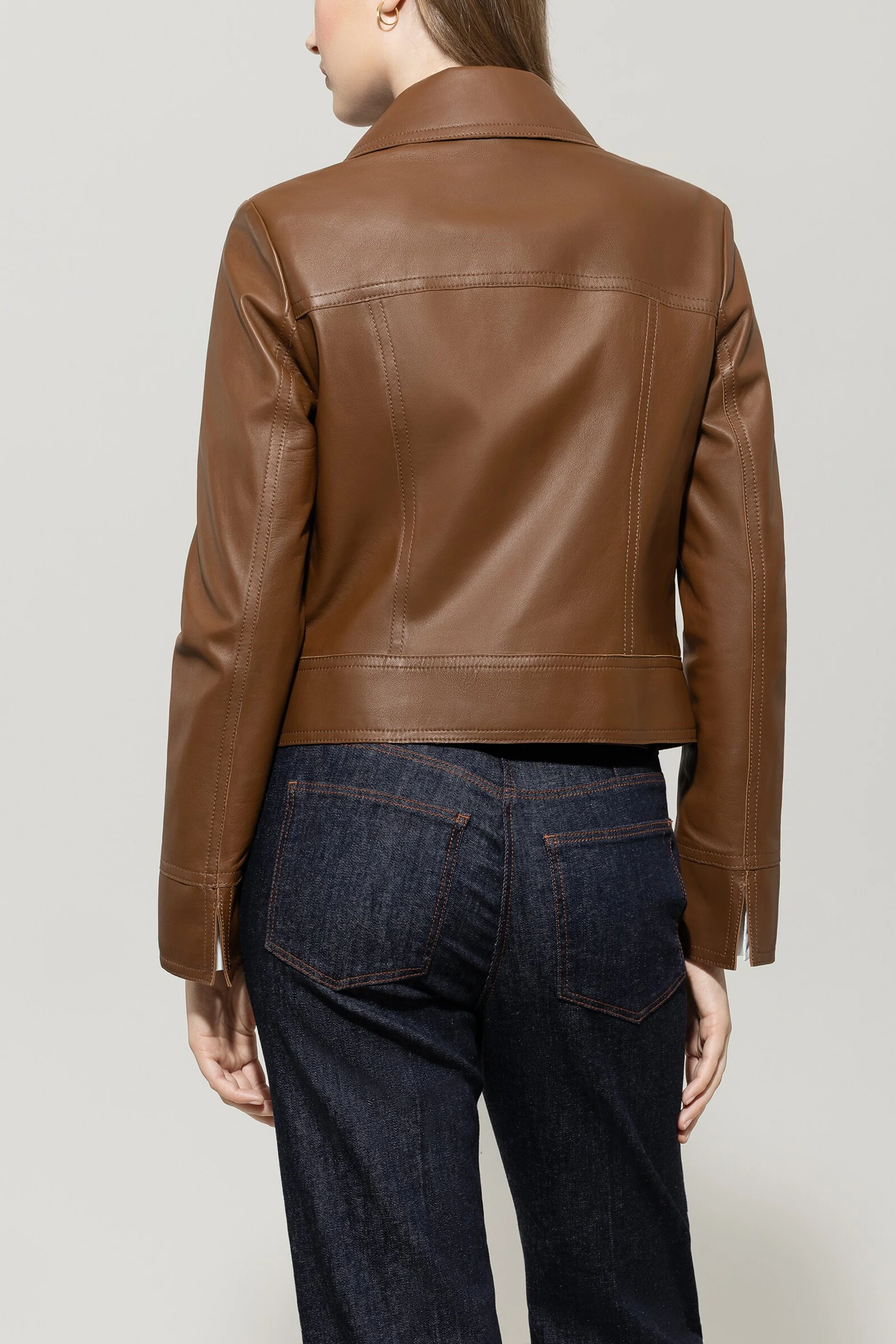 Lammnappa-Bikerjacke - walnut - Standard - Image 3