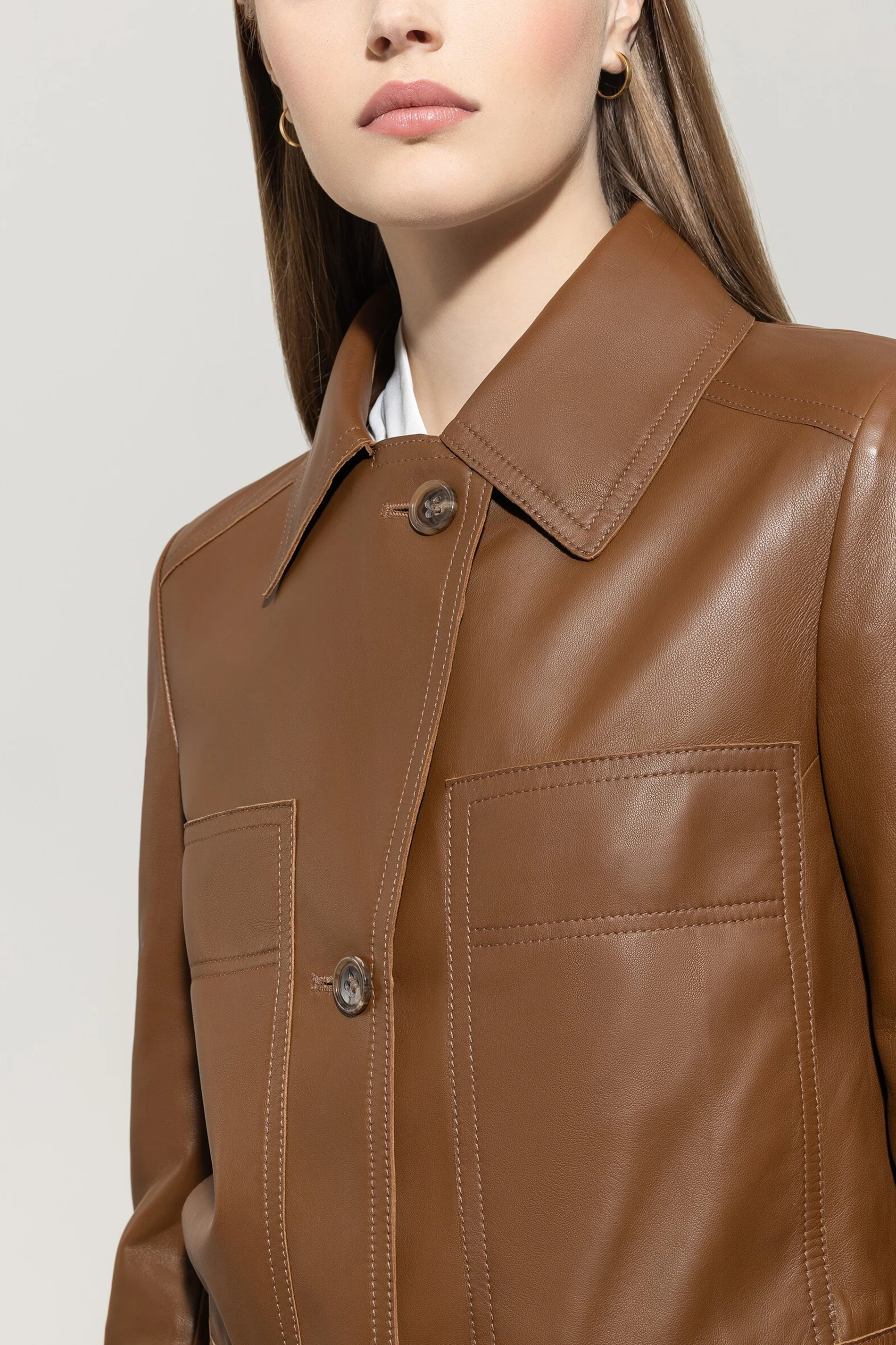 Lammnappa-Bikerjacke - walnut - Standard - Image 4
