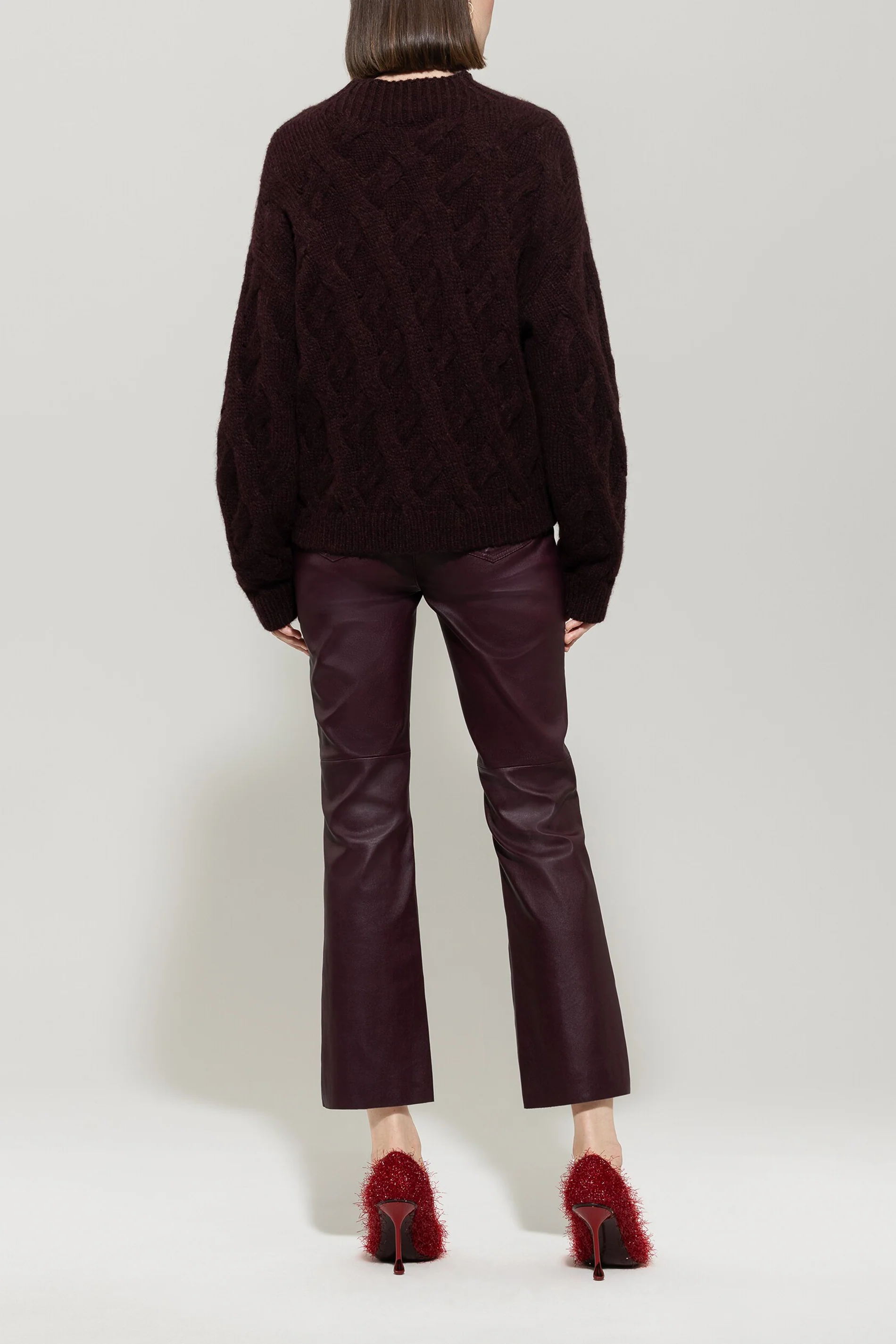 Lammnappa-Bootcut-Pants - burgundy - Standard - Image 3