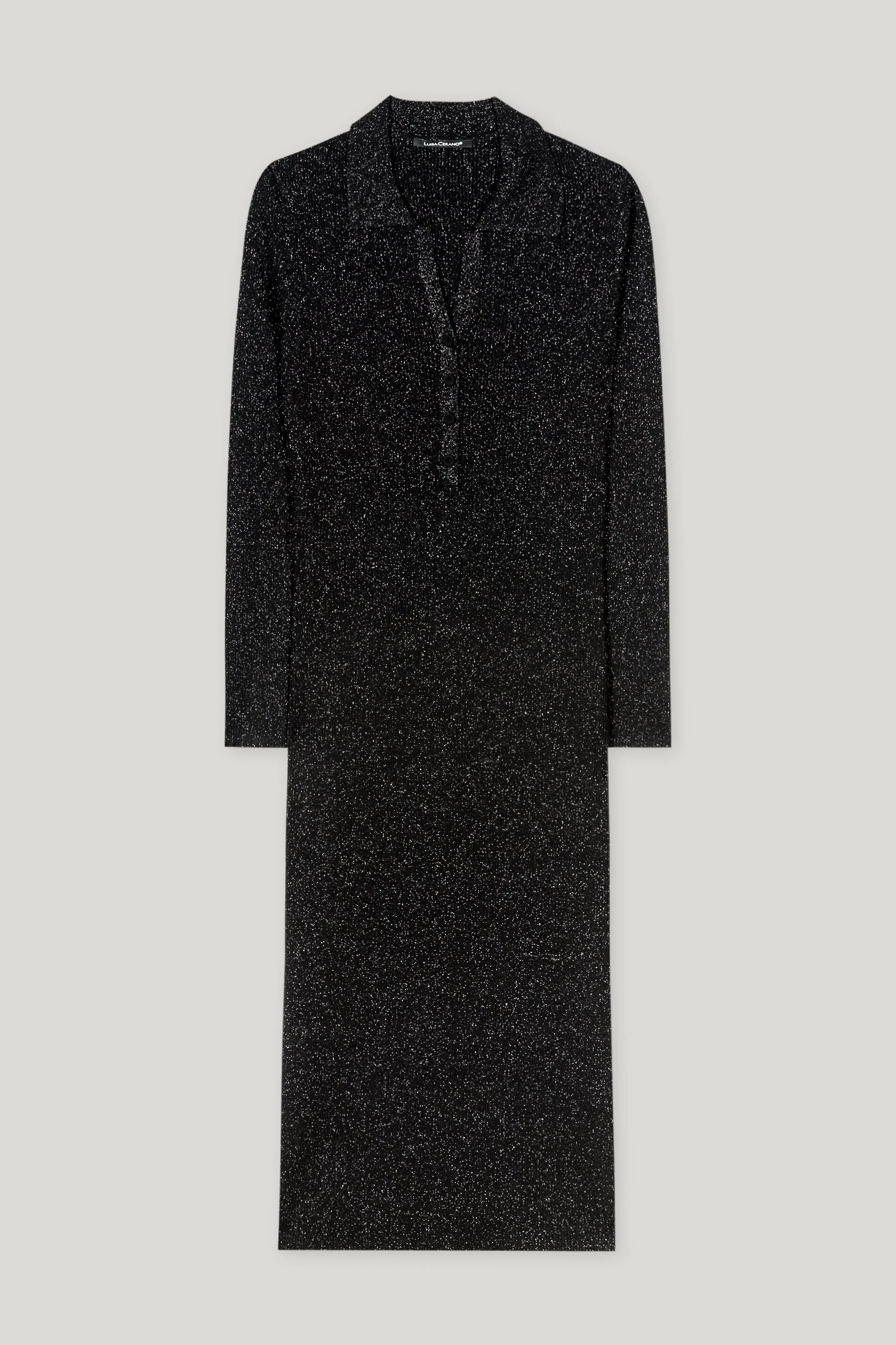 Langarm-Kleid aus Woll-Mix - deep black - Standard - Image 5