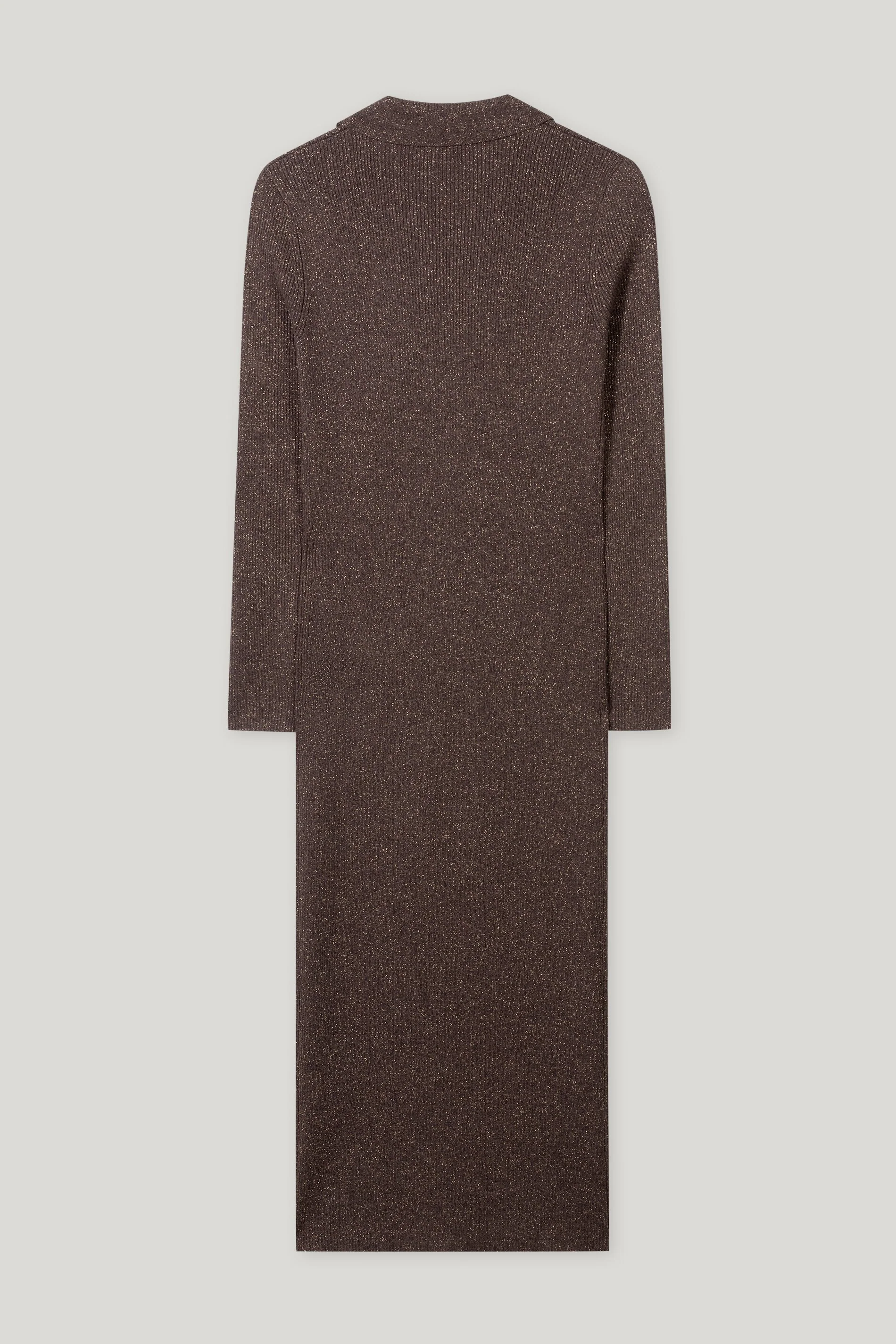 Langarm-Kleid aus Woll-Mix - espresso - Standard - Image 6
