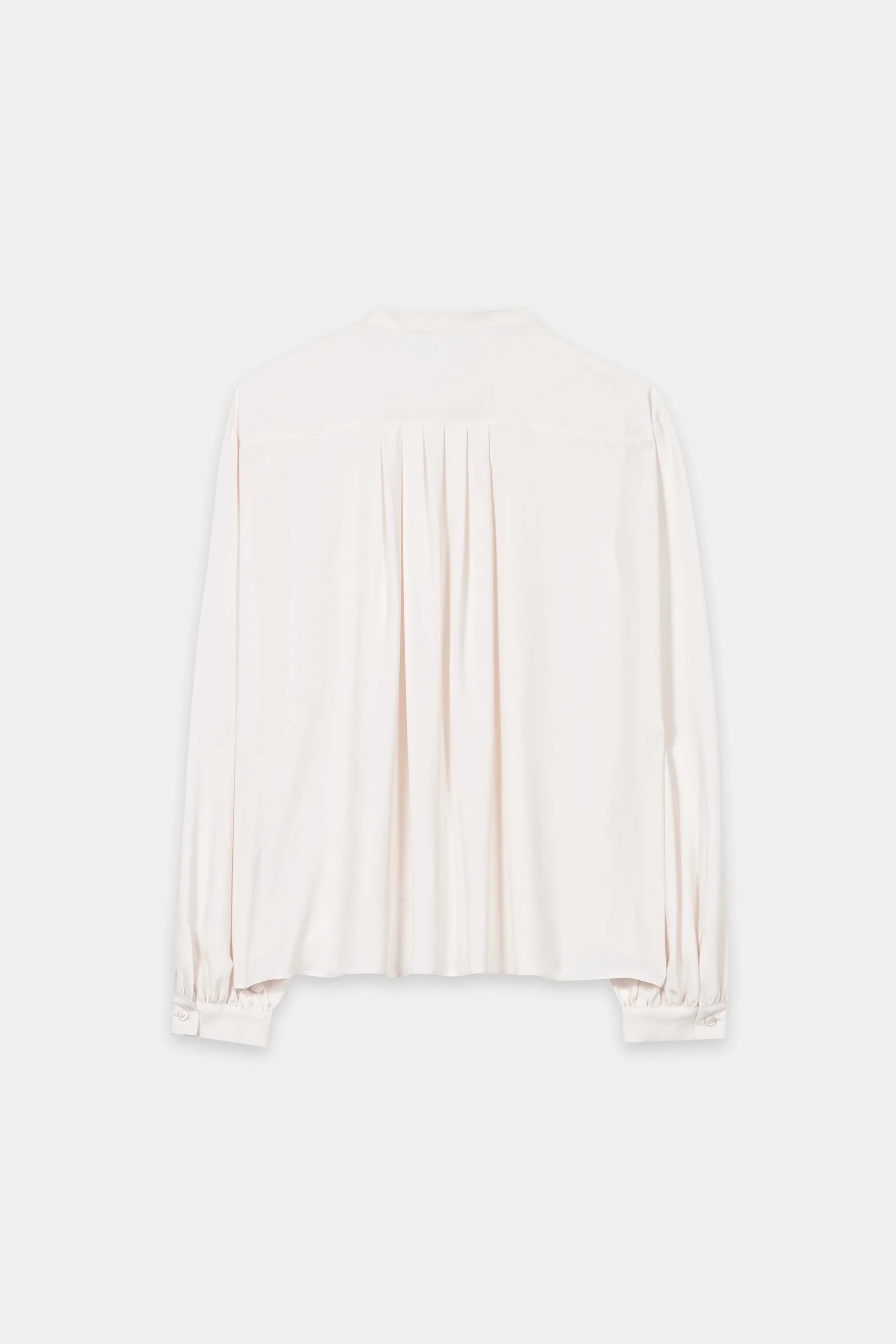 Langarmbluse aus Seiden-Mix - cream - Standard - Image 6