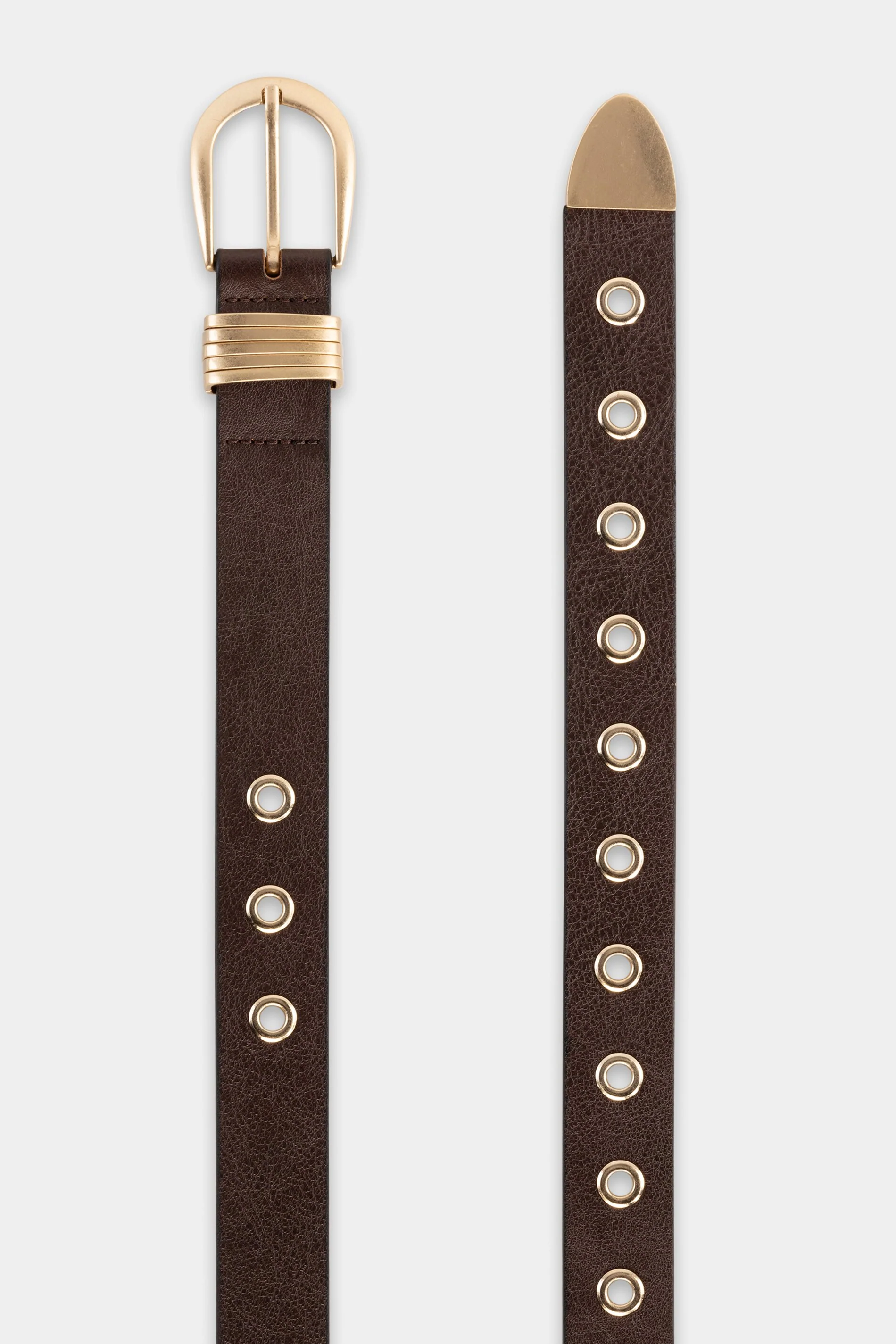 Ledergürtel mit Nieten-Detail - vintage brown - Standard - Image 2