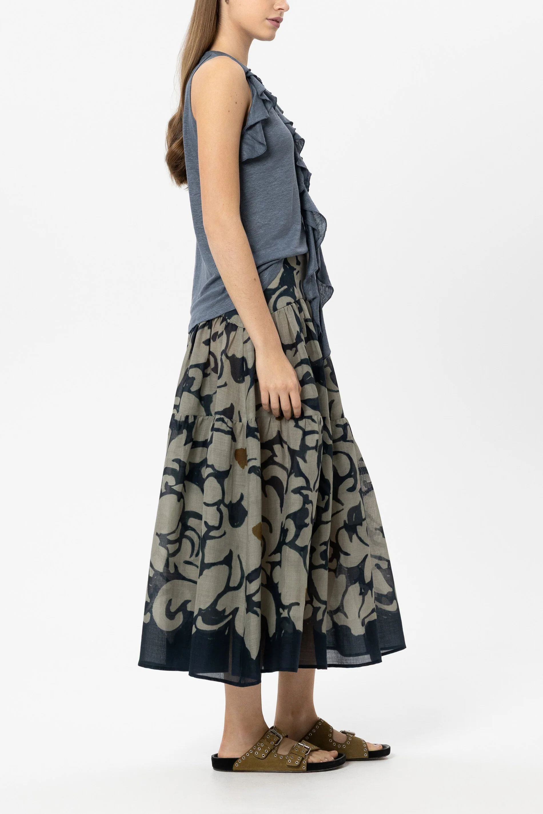 Leinen-Neckholder-Shirt - tinted blue - Standard - Image 2