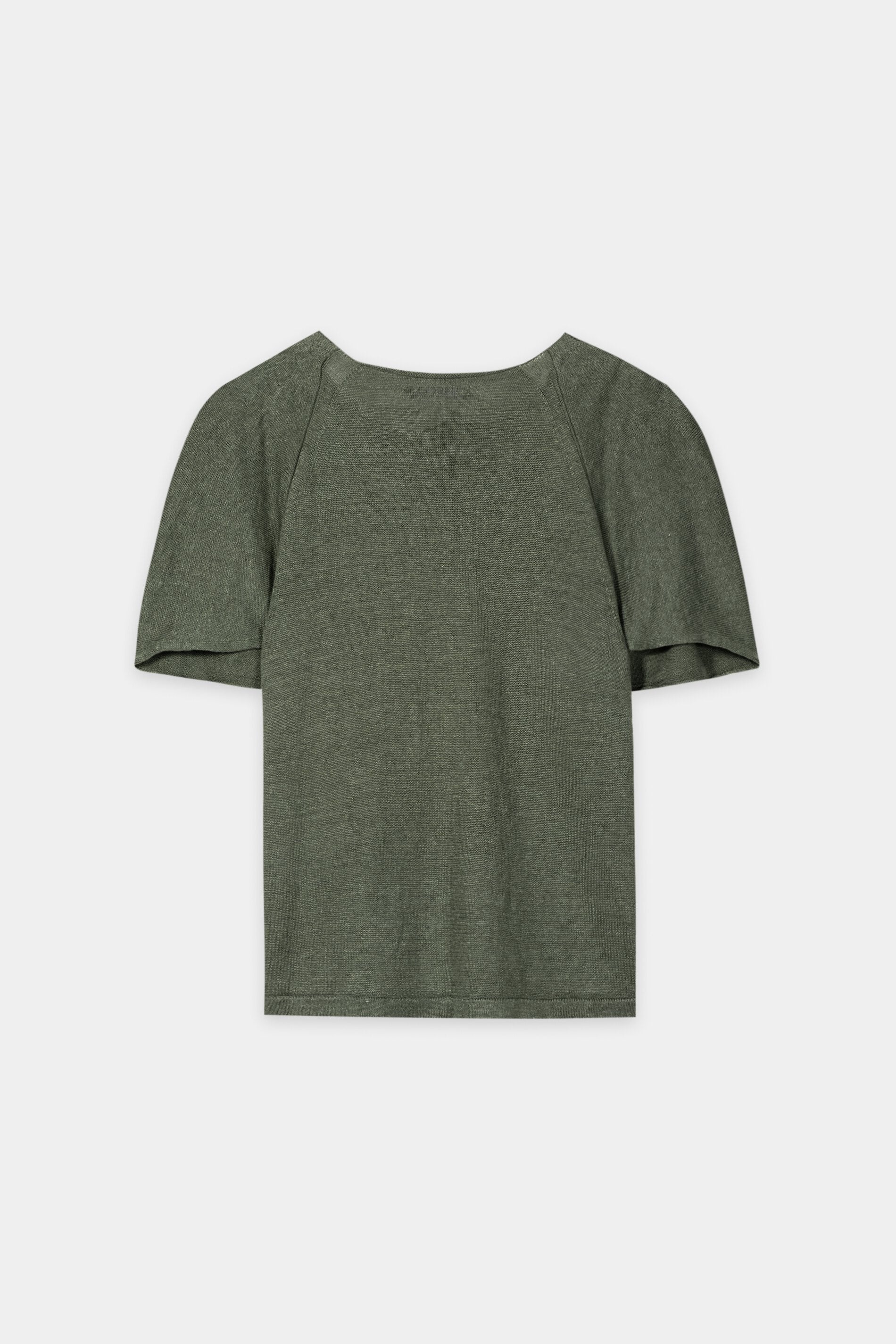 Leinen-Rundhals-Pullover - khaki - Standard - Image 6