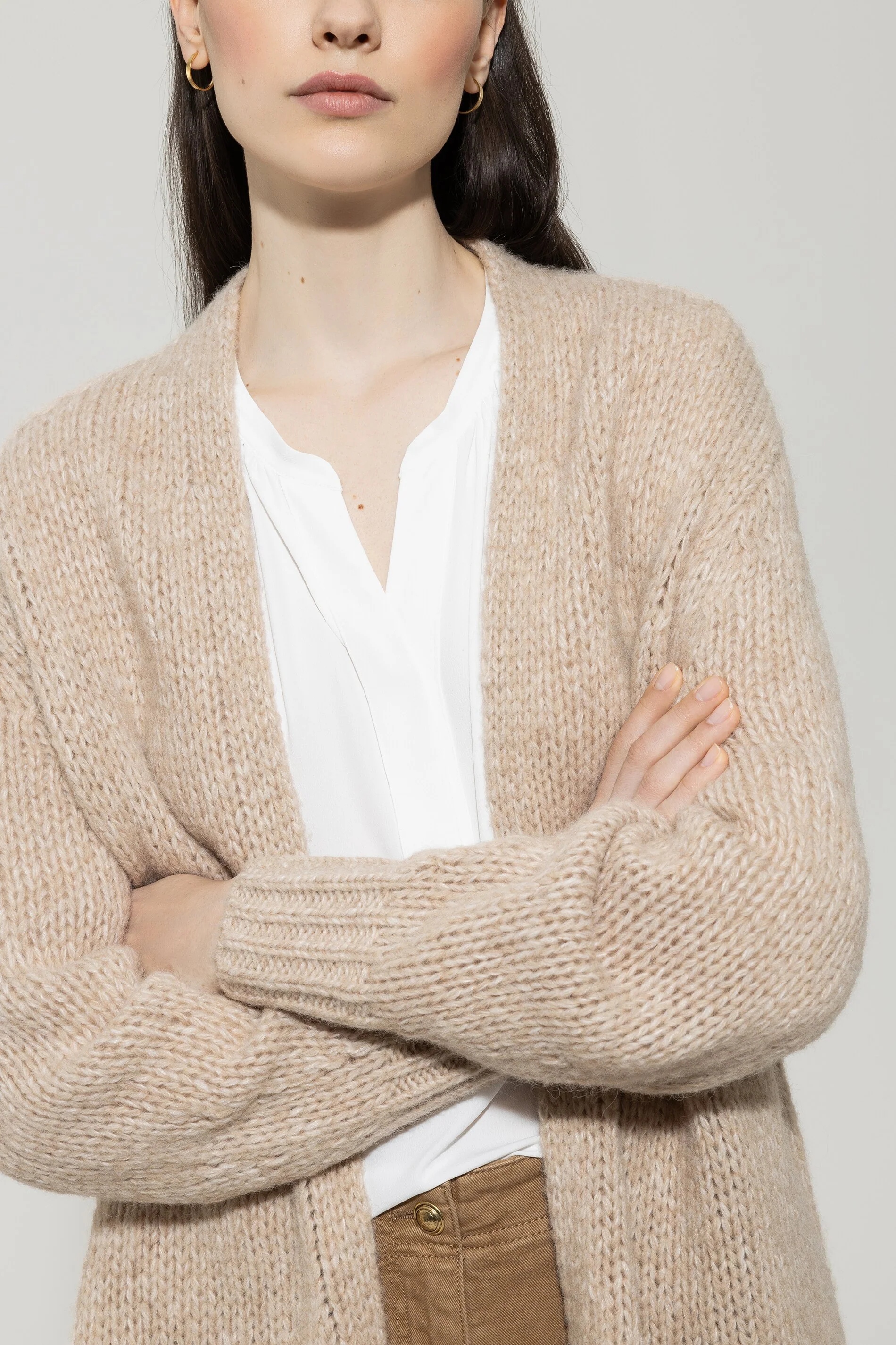 Long-Cardigan mit Open-Front - biscuit - Standard - Image 4